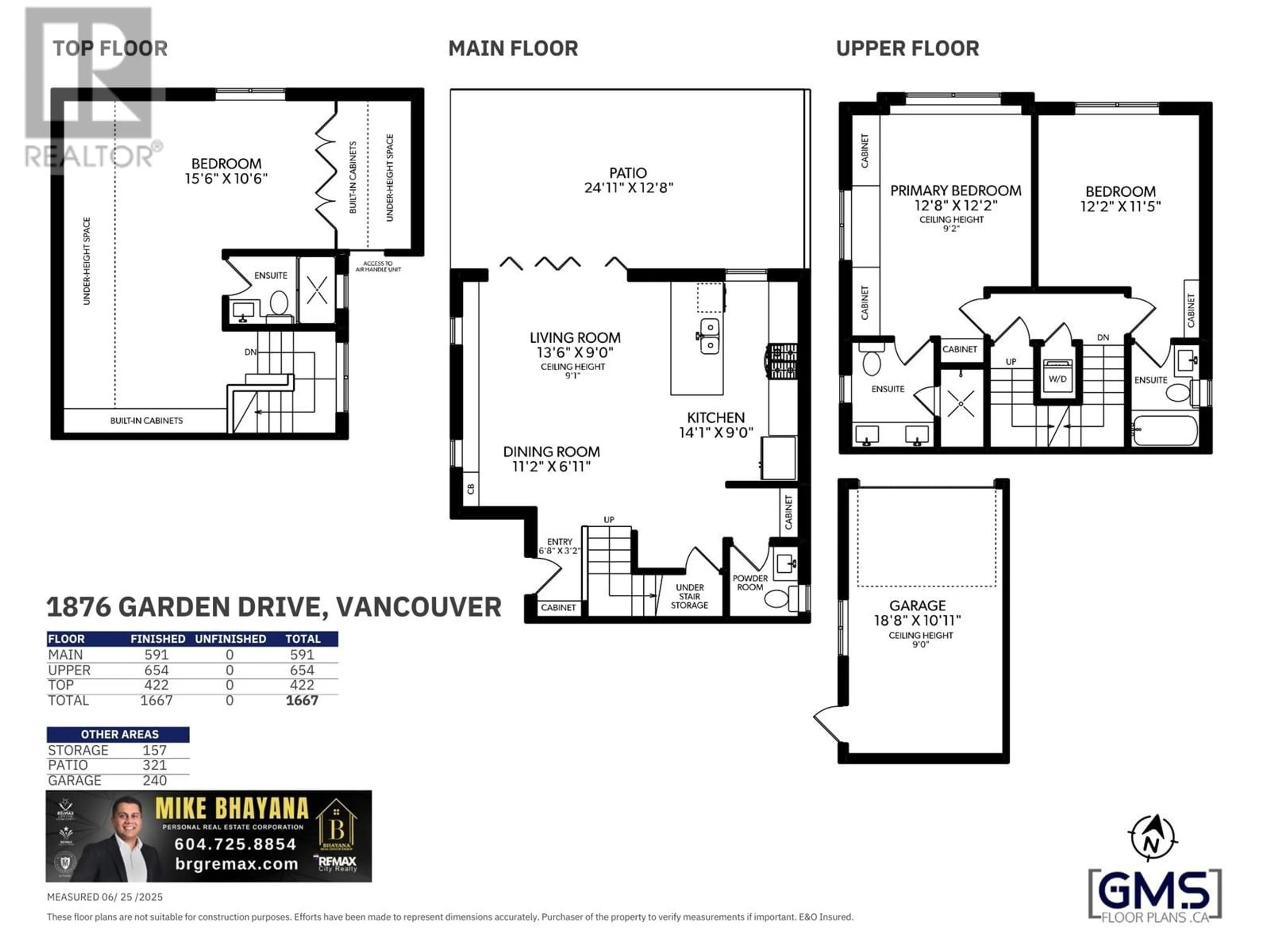 Floor plan for 1876 GARDEN DRIVE, Vancouver British Columbia V5N4W7