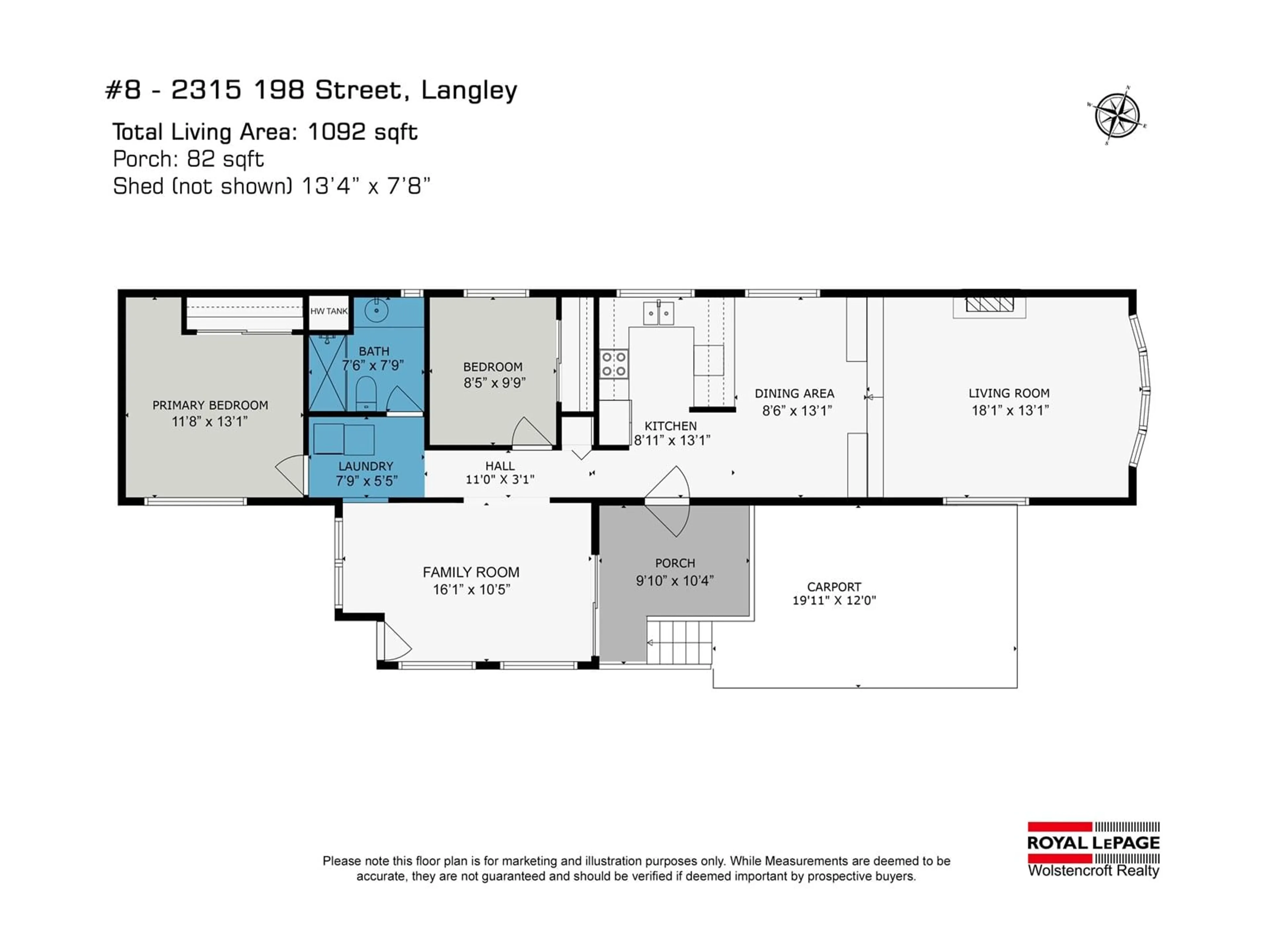 Floor plan for 8 - 2315 198, Langley British Columbia V2Z1Z1