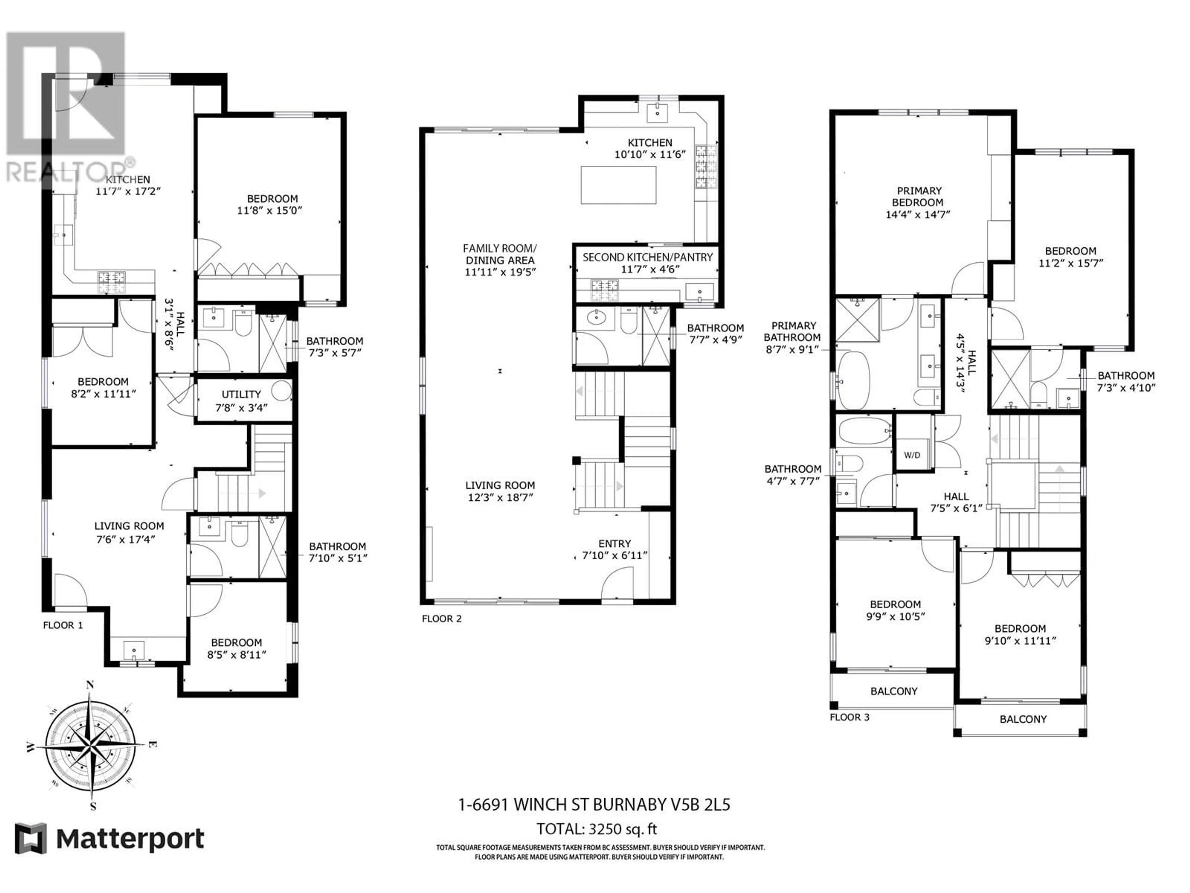 Floor plan for 1 - 6691 WINCH STREET, Burnaby British Columbia V5B2L5