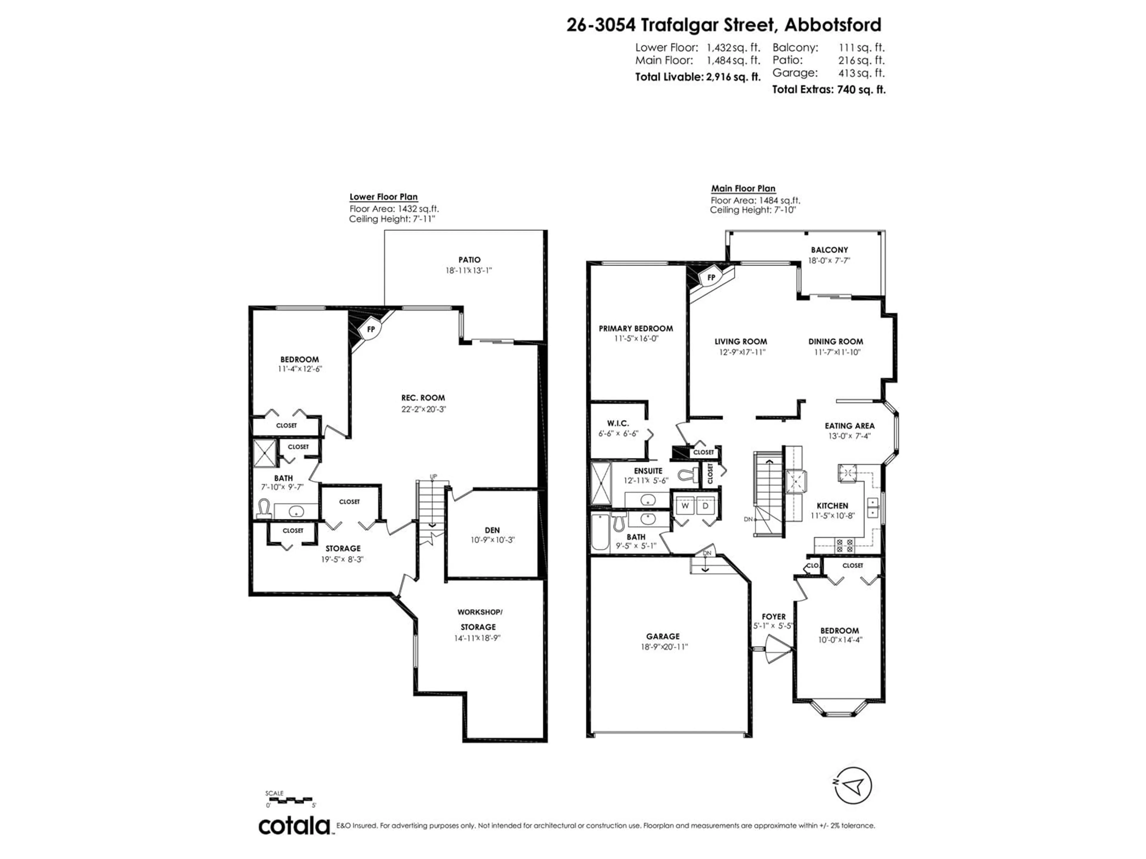Floor plan for 26 - 3054 TRAFALGAR, Abbotsford British Columbia V2S7X6