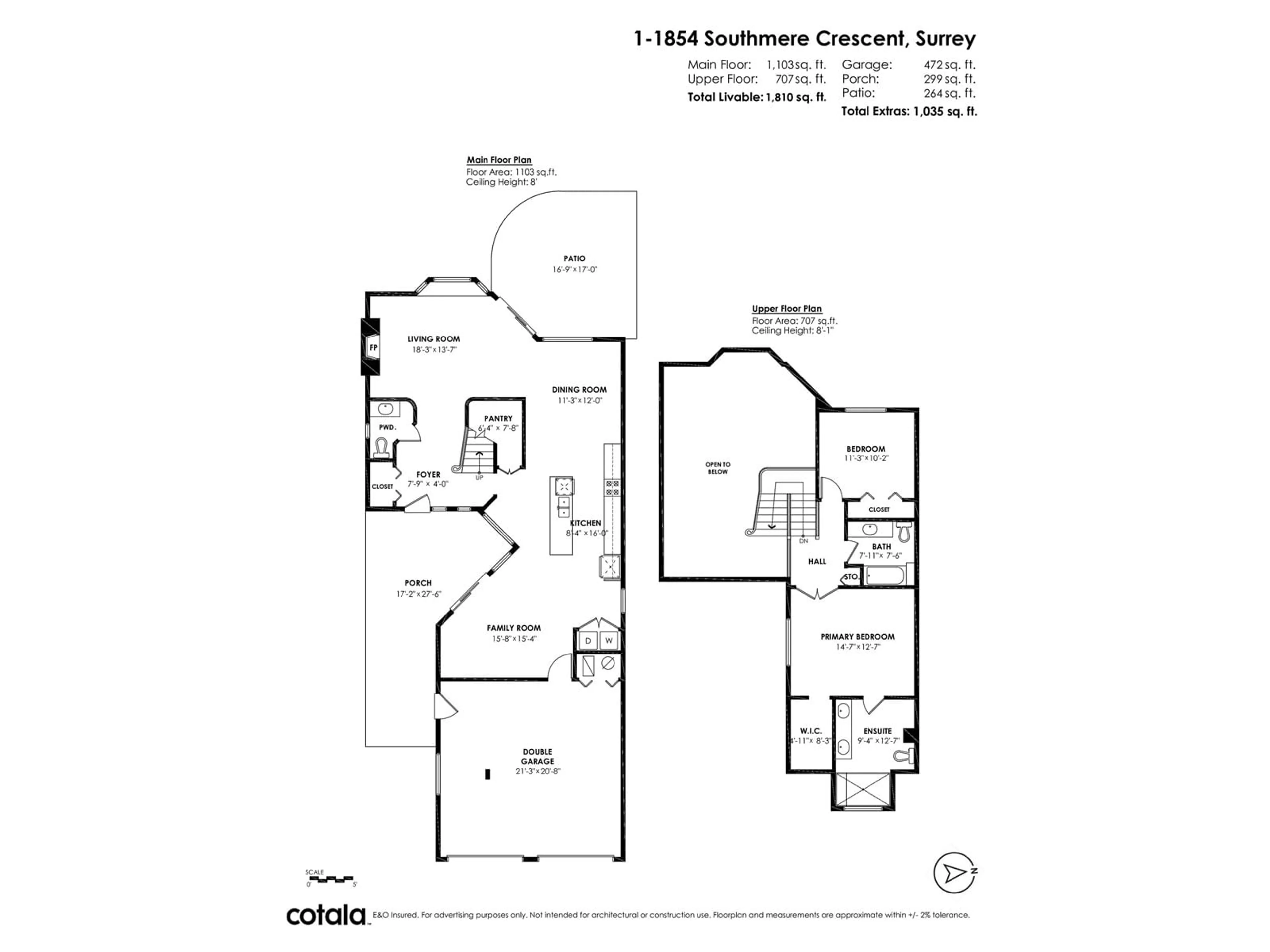 Floor plan for 1 - 1854 SOUTHMERE, Surrey British Columbia V4A6W9