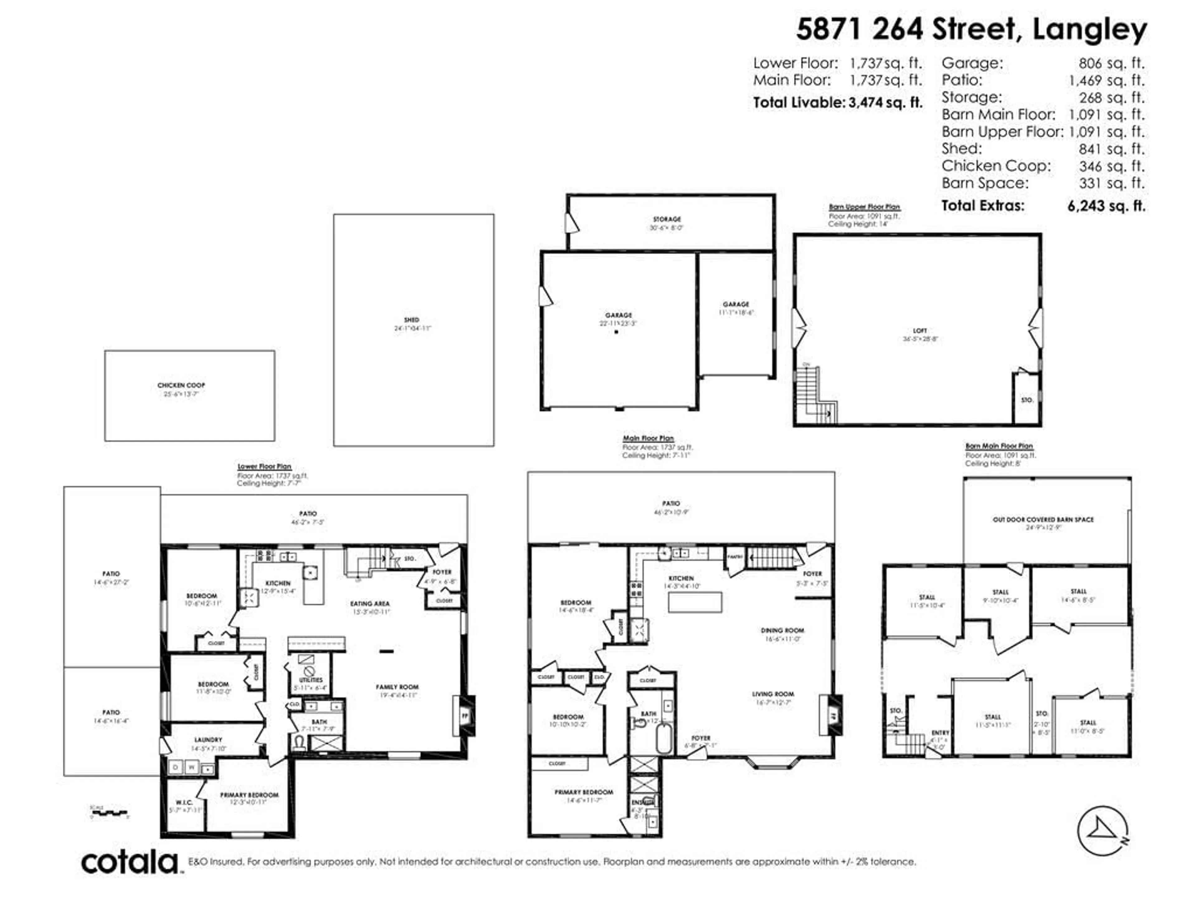 Floor plan for 5871 264, Langley British Columbia V4W1K7