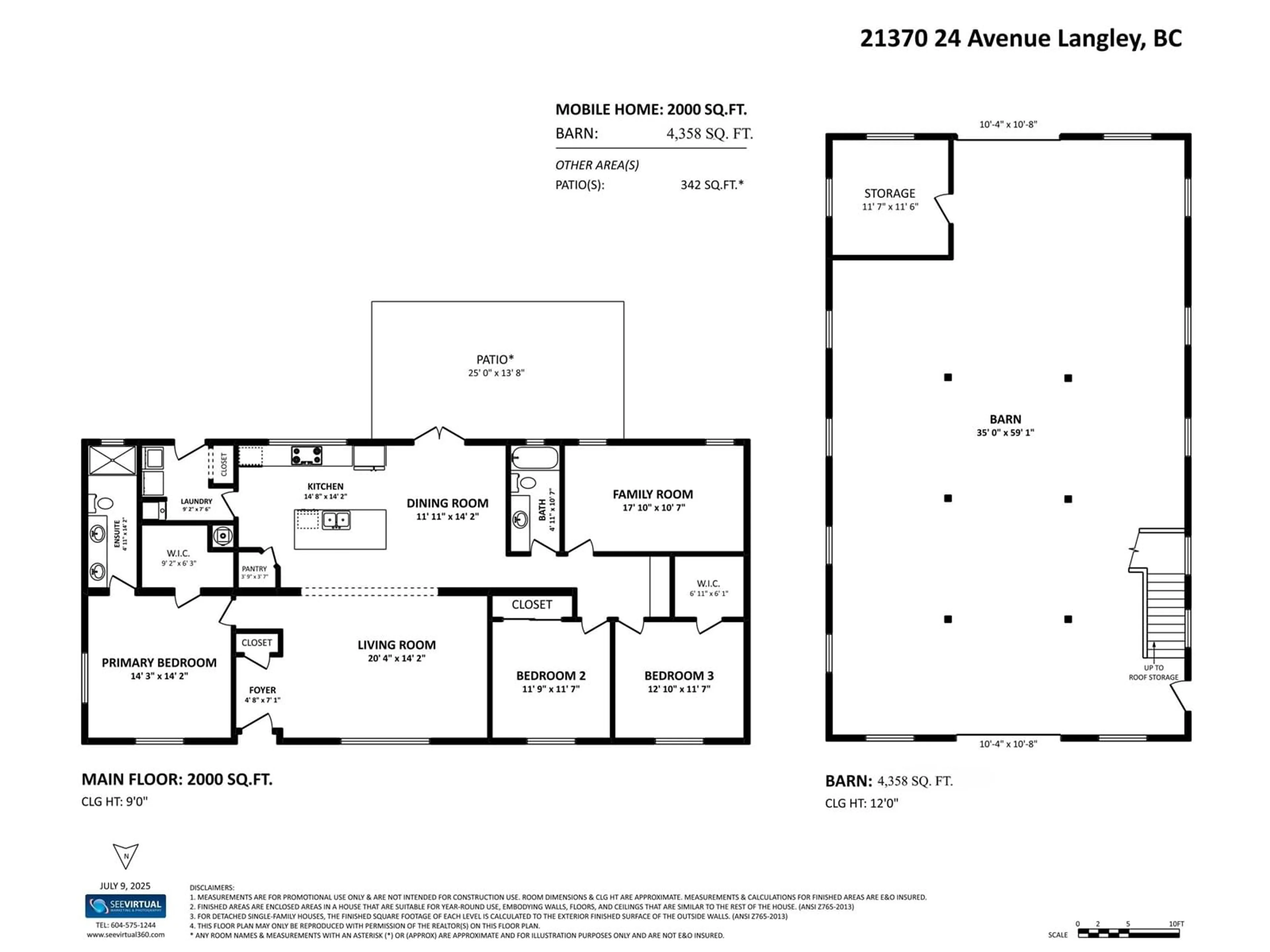 Floor plan for 21370 24, Langley British Columbia V2Z2A8