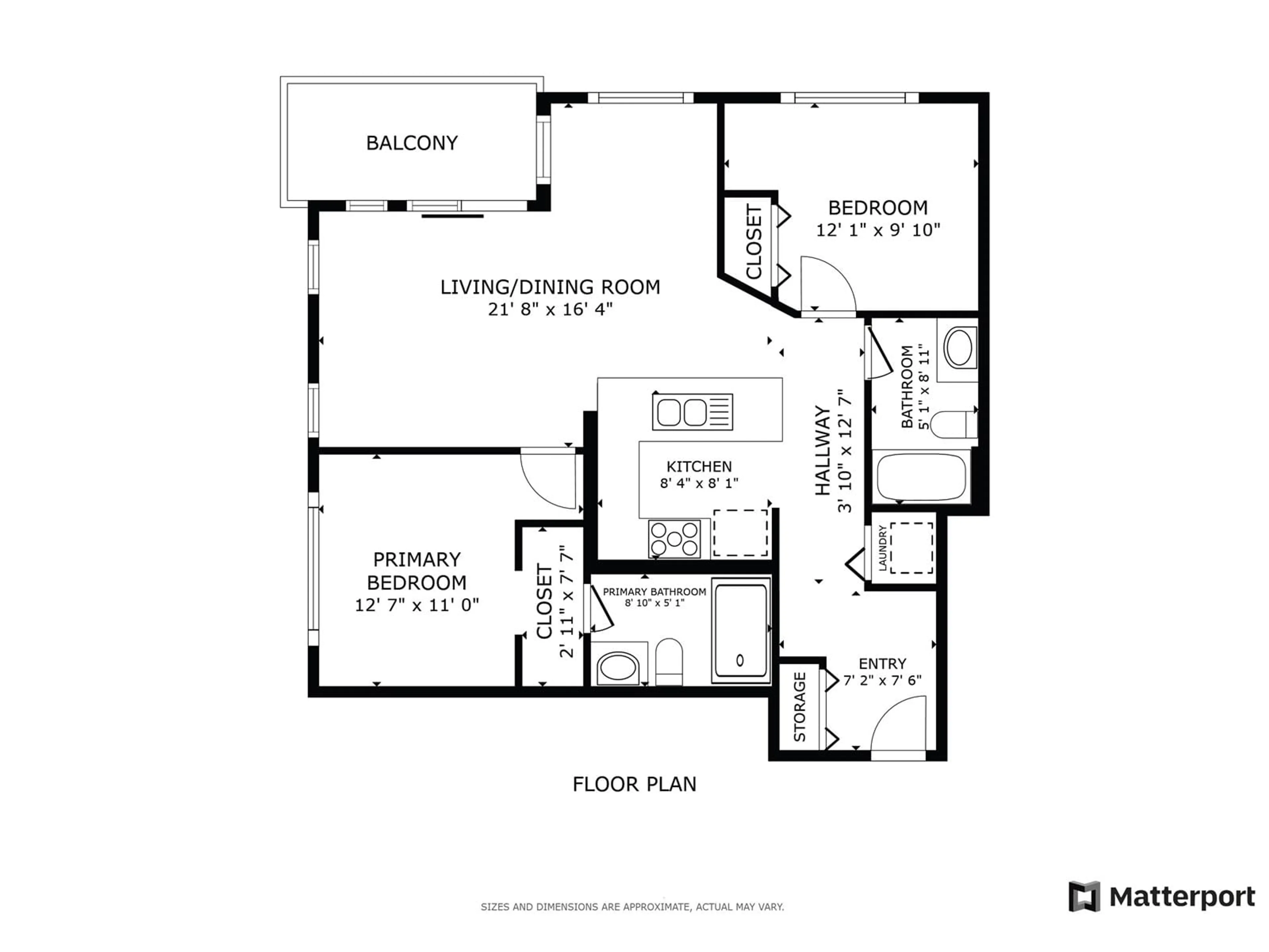 Floor plan for 402 - 15168 19, Surrey British Columbia V4A0A5
