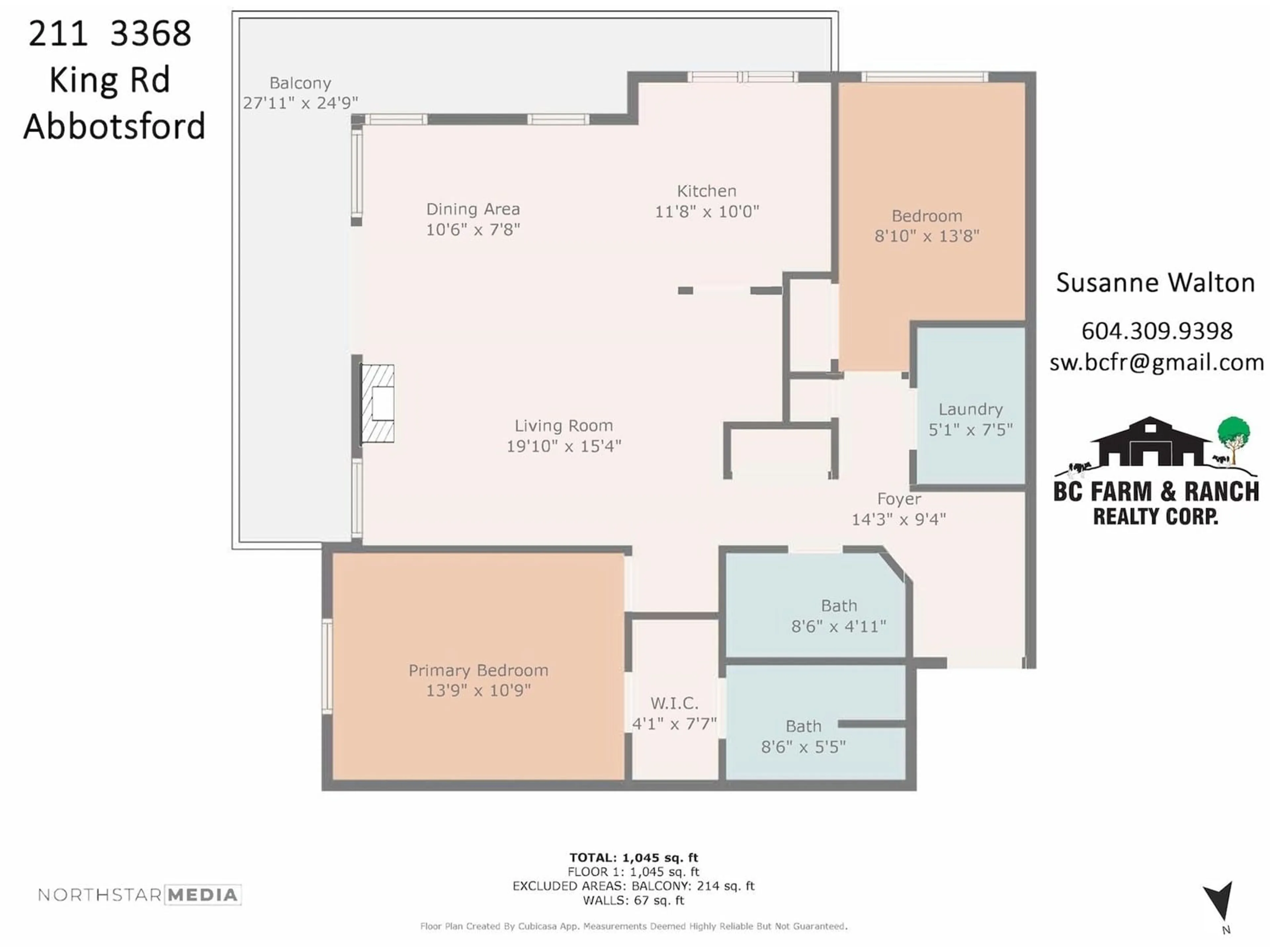Floor plan for 211 - 33688 KING, Abbotsford British Columbia V2S7P9