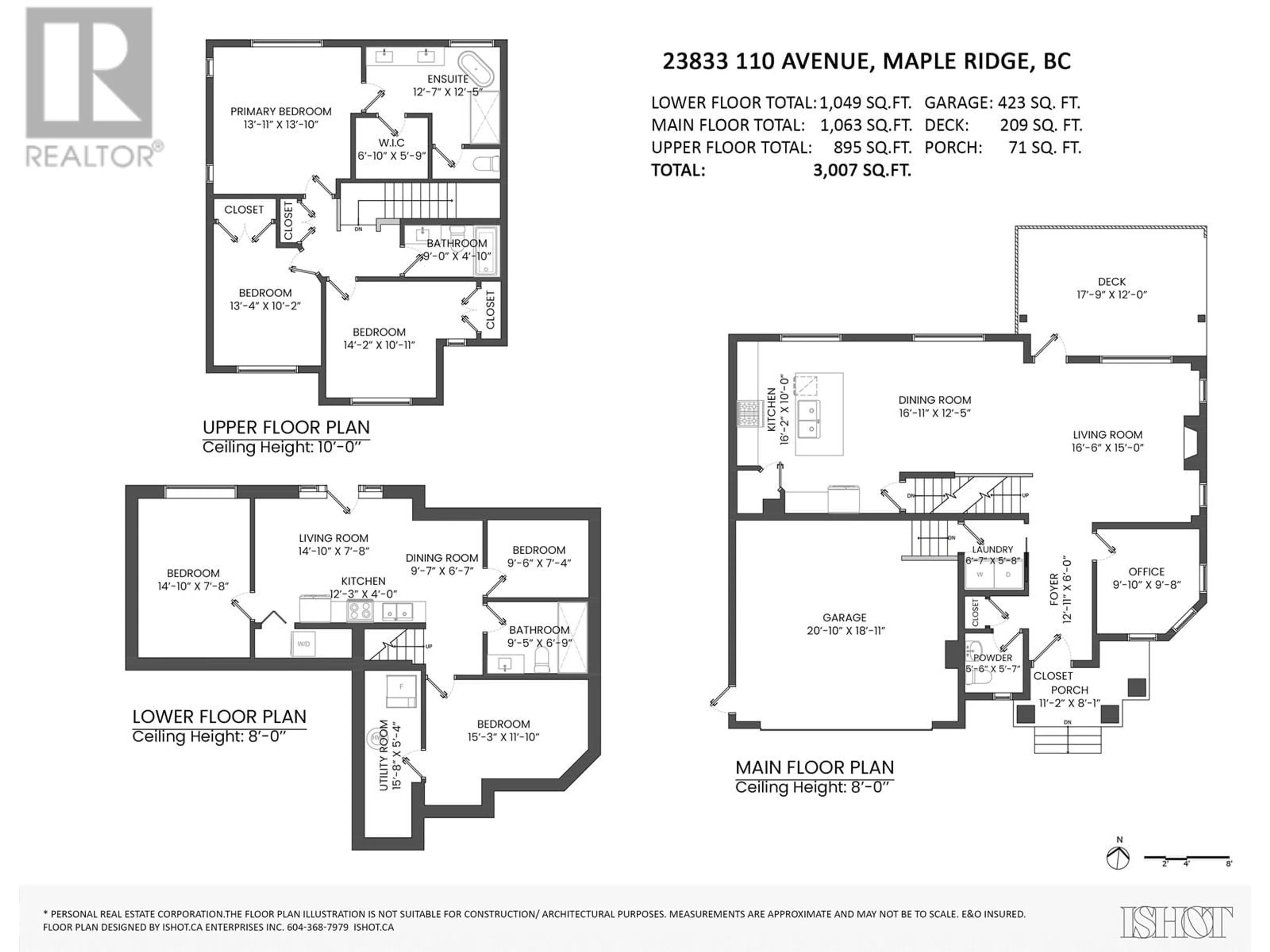Floor plan for 23833 110 AVENUE, Maple Ridge British Columbia V2W1Z8