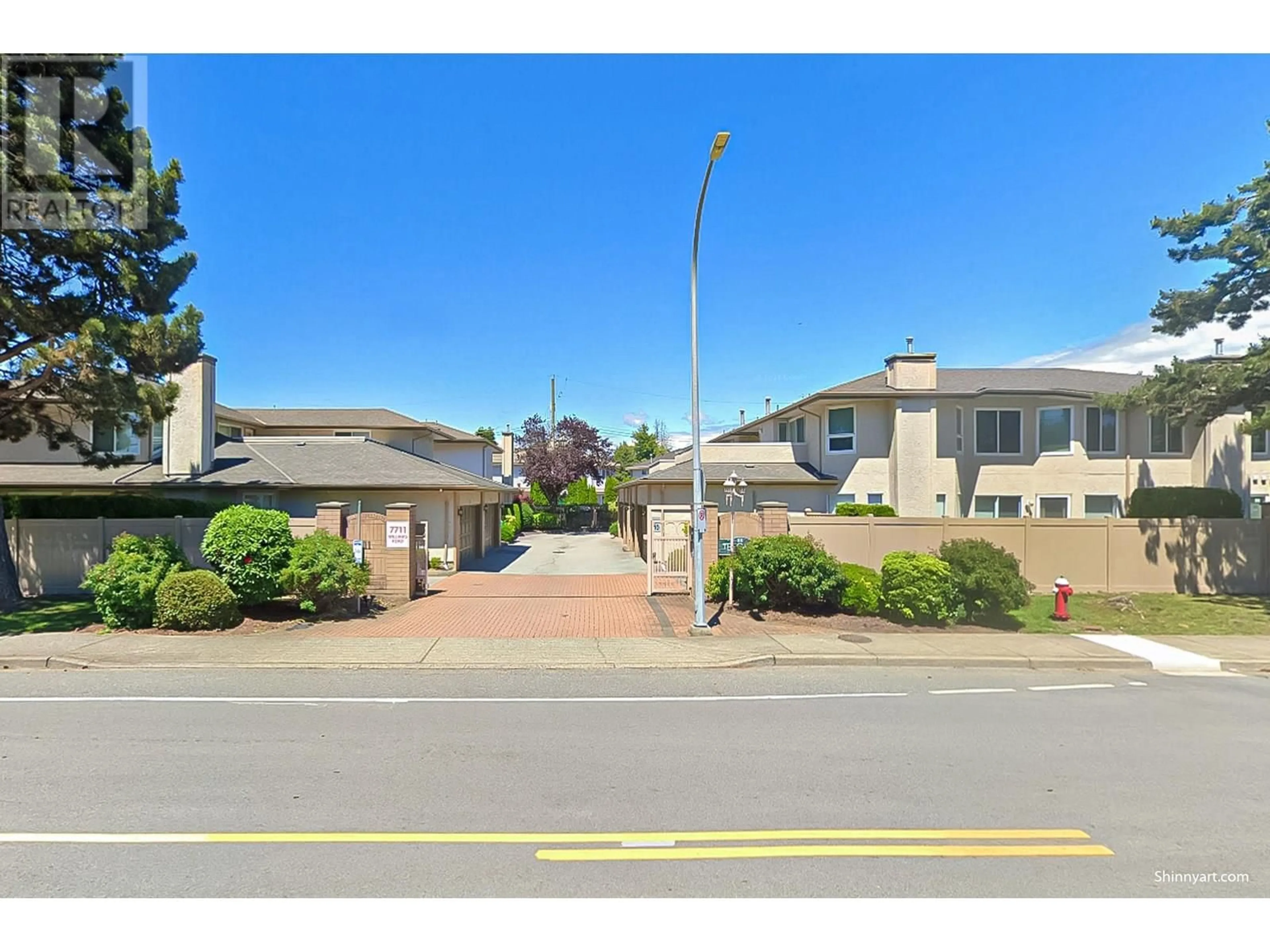 A pic from outside/outdoor area/front of a property/back of a property/a pic from drone, street for 9 - 7711 WILLIAMS ROAD, Richmond British Columbia V7A1G2