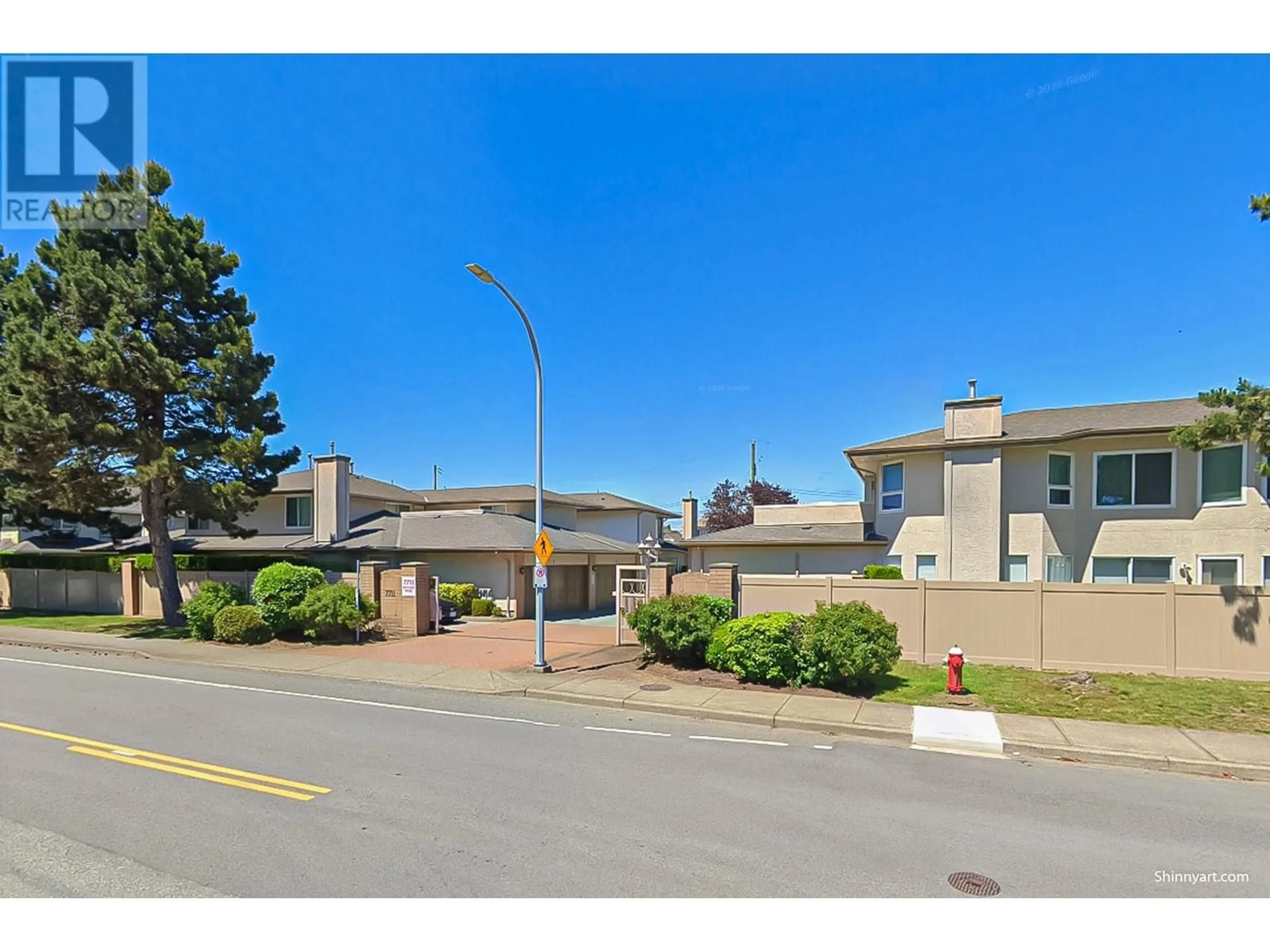 A pic from outside/outdoor area/front of a property/back of a property/a pic from drone, street for 9 - 7711 WILLIAMS ROAD, Richmond British Columbia V7A1G2