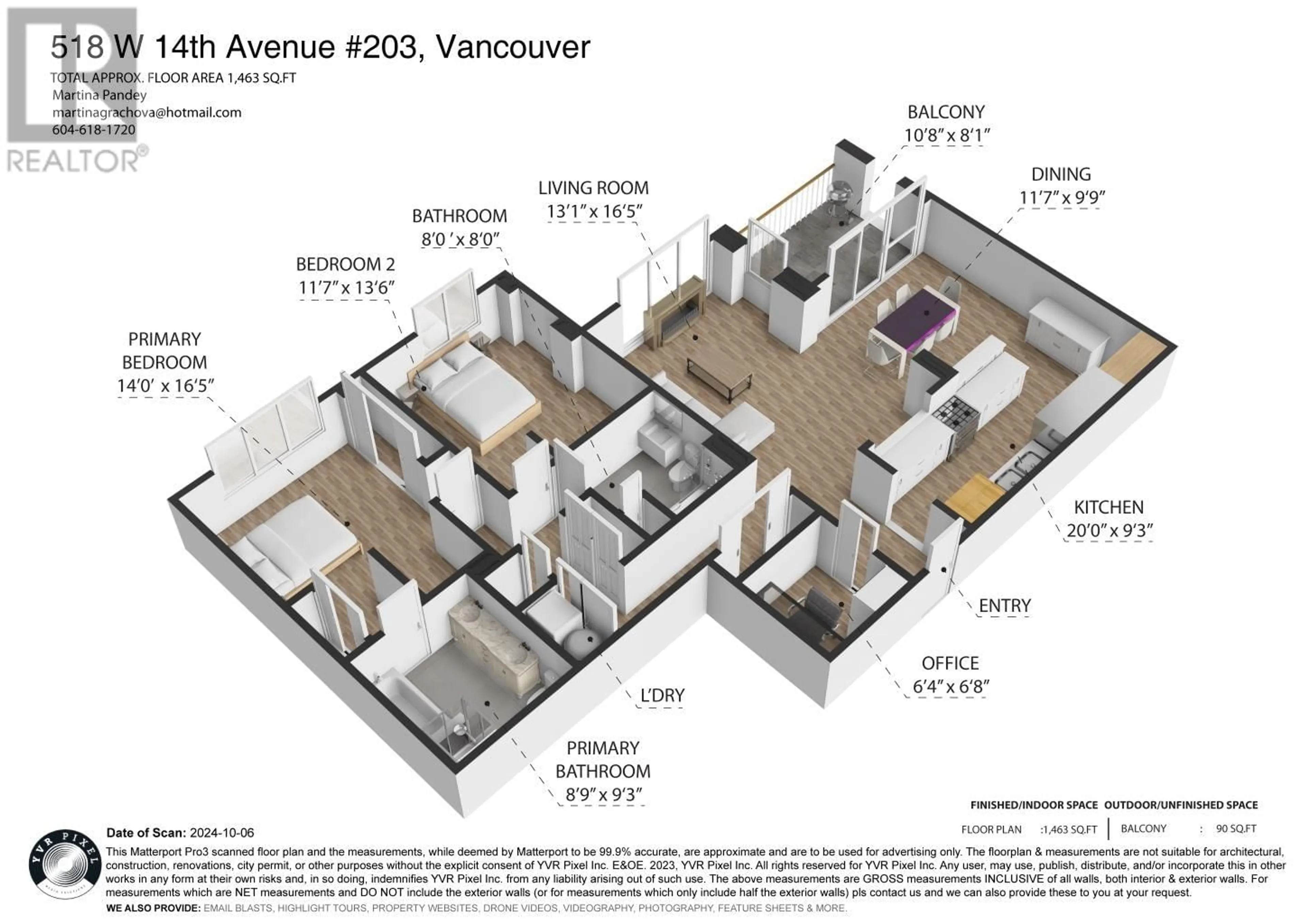 Floor plan for 203 - 518 14TH AVENUE, Vancouver British Columbia V5Z4N5