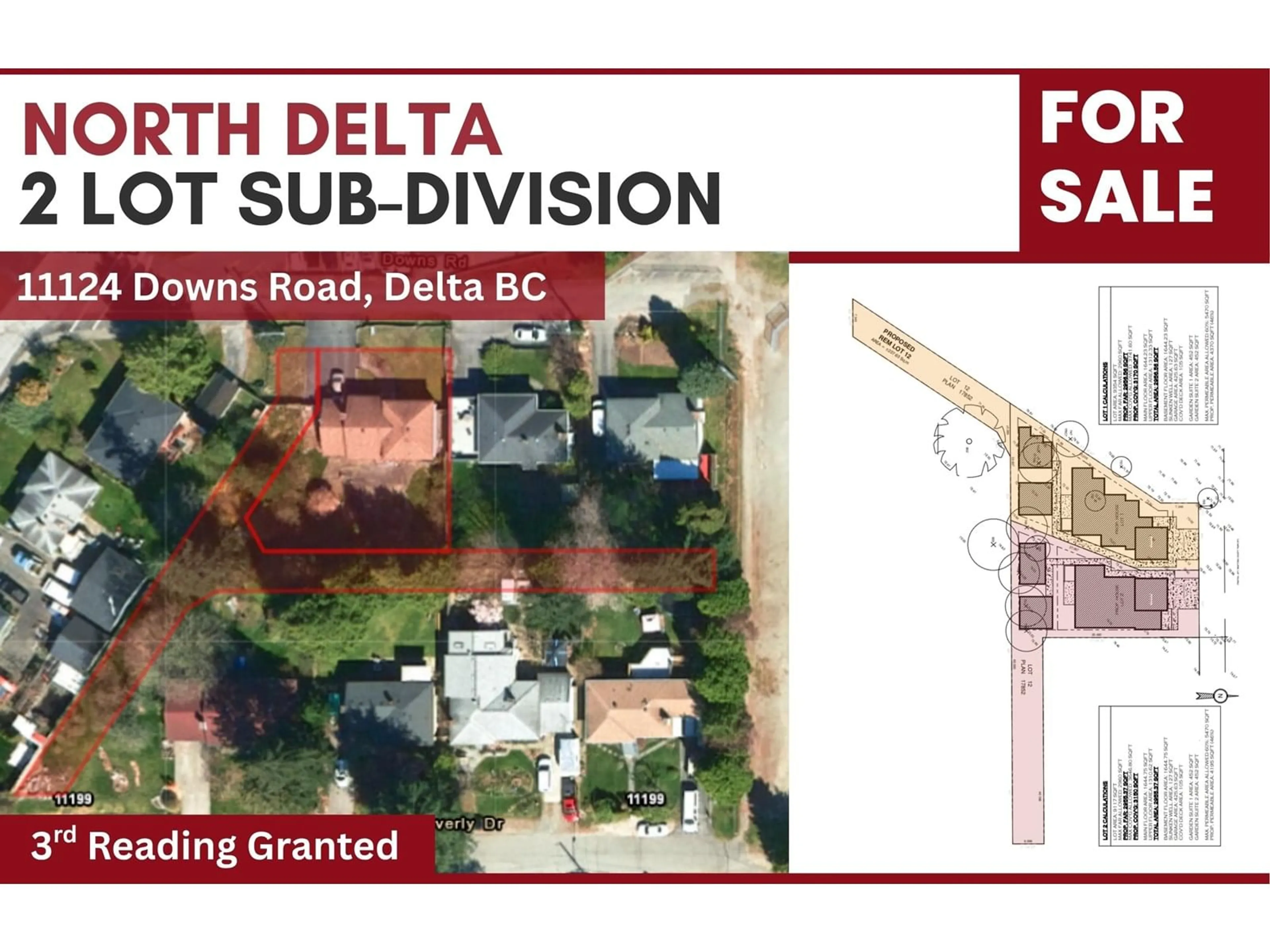 A pic from outside/outdoor area/front of a property/back of a property/a pic from drone, street for 11124 DOWNS, Delta British Columbia V4V3E1