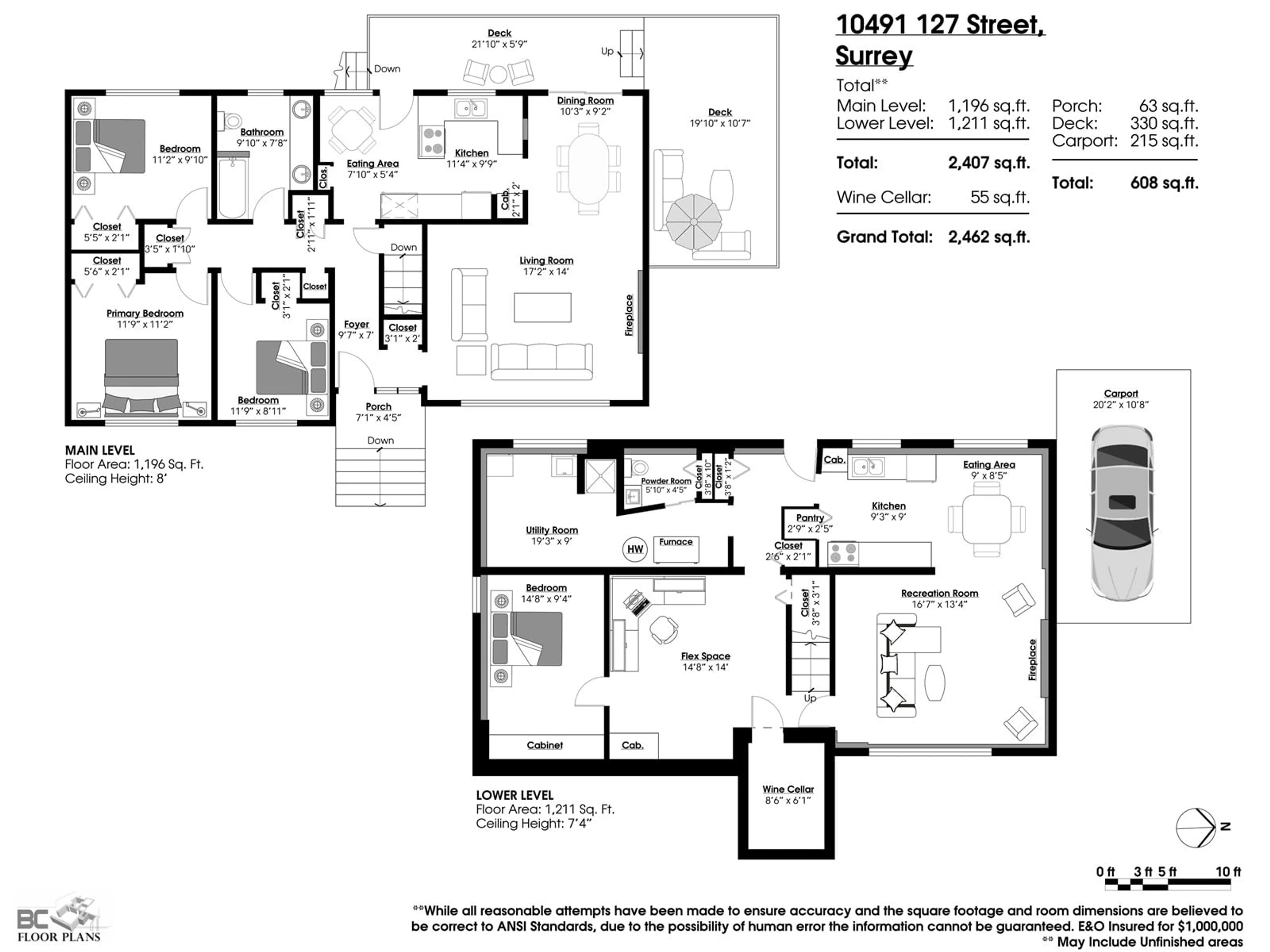 Floor plan for 10491 127, Surrey British Columbia V3V5K3