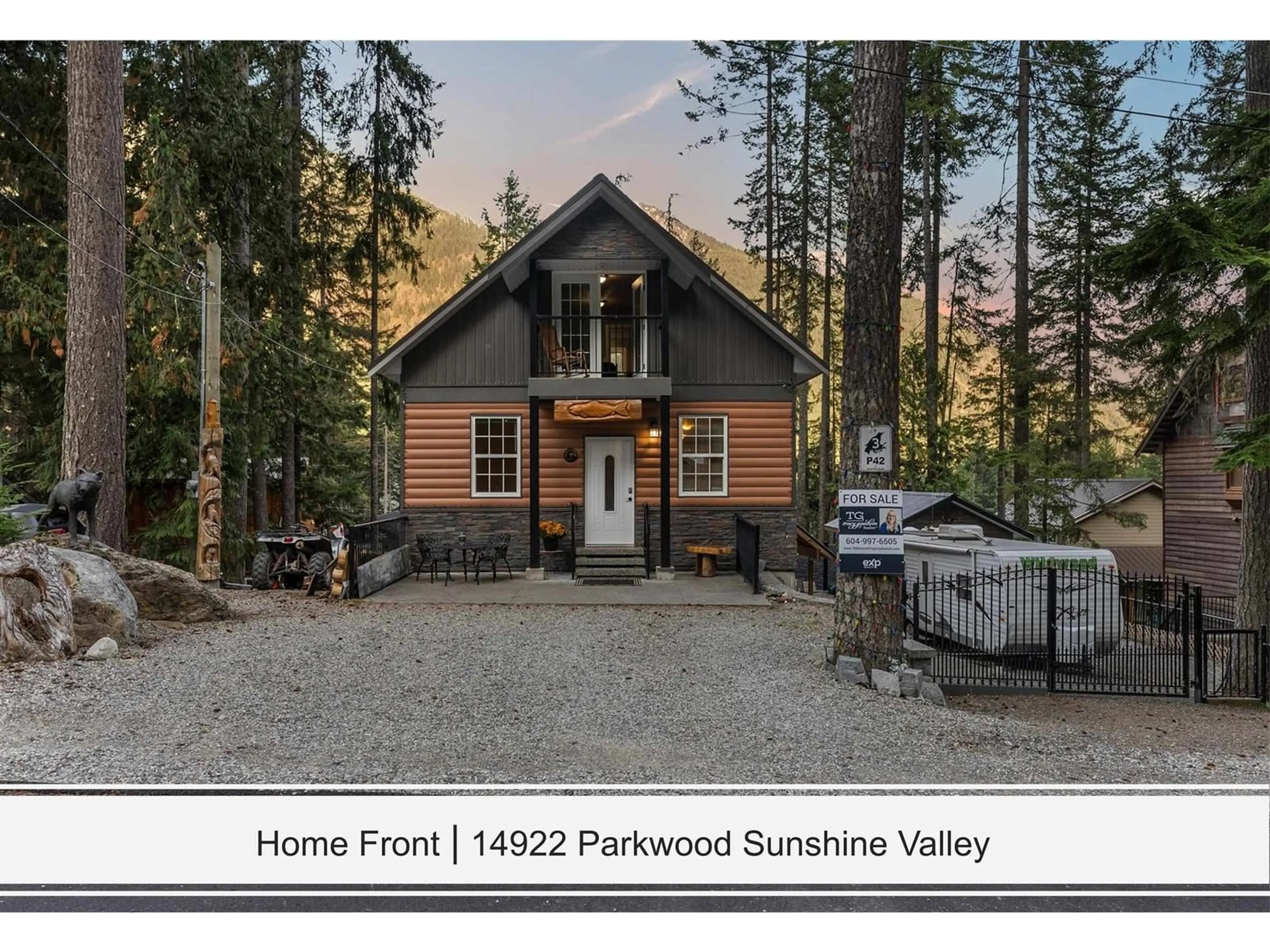 A pic from outside/outdoor area/front of a property/back of a property/a pic from drone, unknown for 14922 PARKWOOD STREET, Sunshine Valley British Columbia V0X1L5