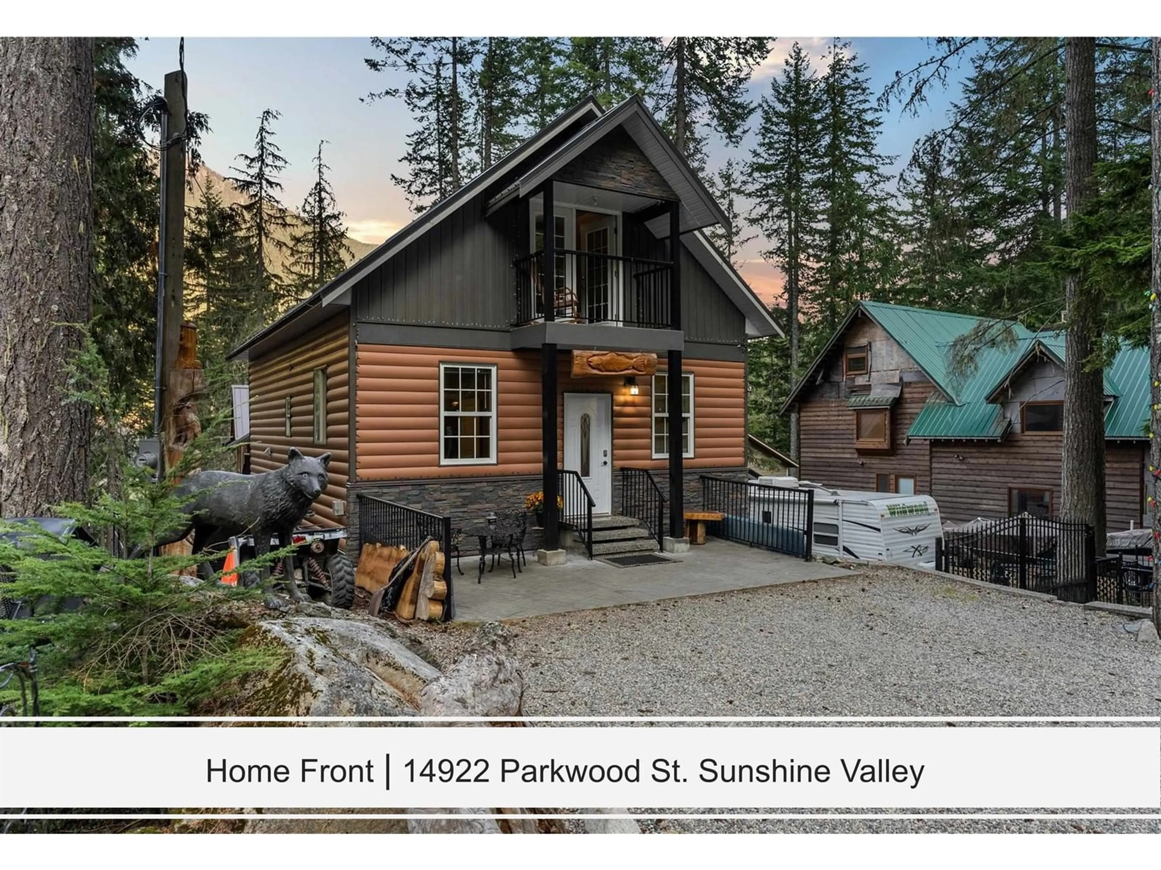 A pic from outside/outdoor area/front of a property/back of a property/a pic from drone, forest/trees view for 14922 PARKWOOD STREET, Sunshine Valley British Columbia V0X1L5