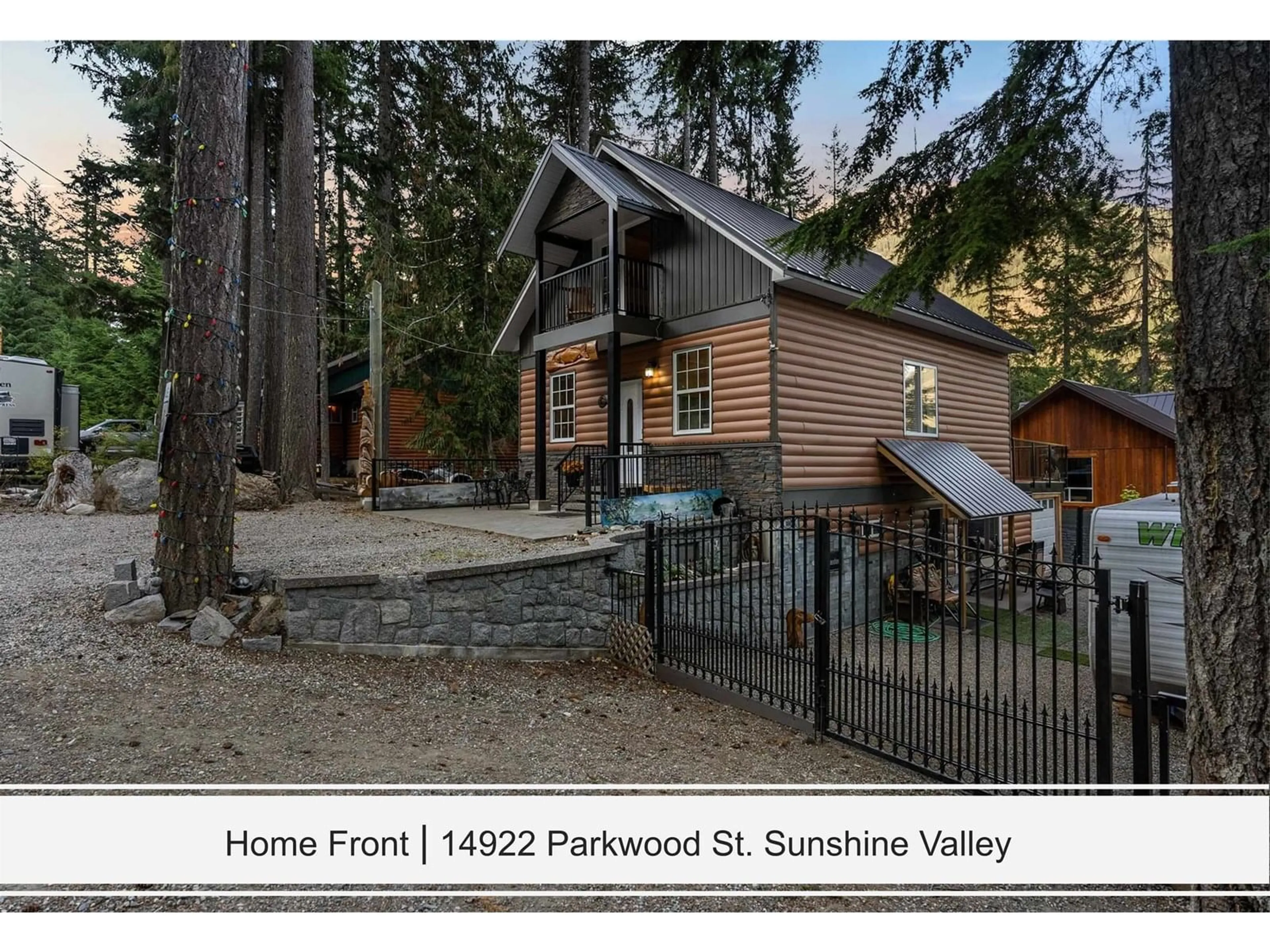 A pic from outside/outdoor area/front of a property/back of a property/a pic from drone, forest/trees view for 14922 PARKWOOD STREET, Sunshine Valley British Columbia V0X1L5