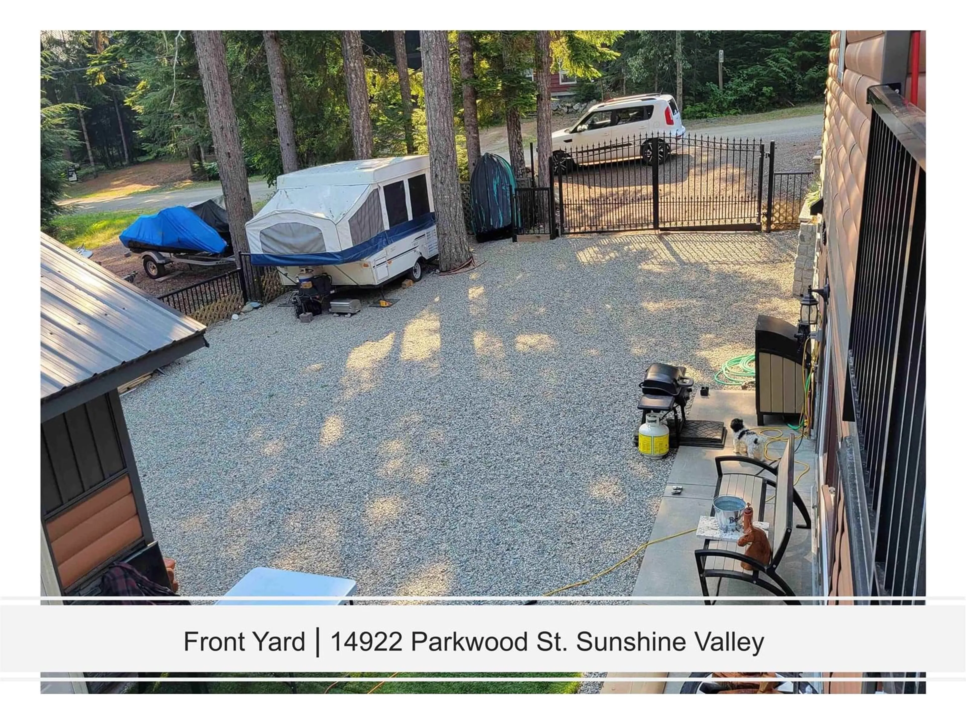 A pic from outside/outdoor area/front of a property/back of a property/a pic from drone, forest/trees view for 14922 PARKWOOD STREET, Sunshine Valley British Columbia V0X1L5
