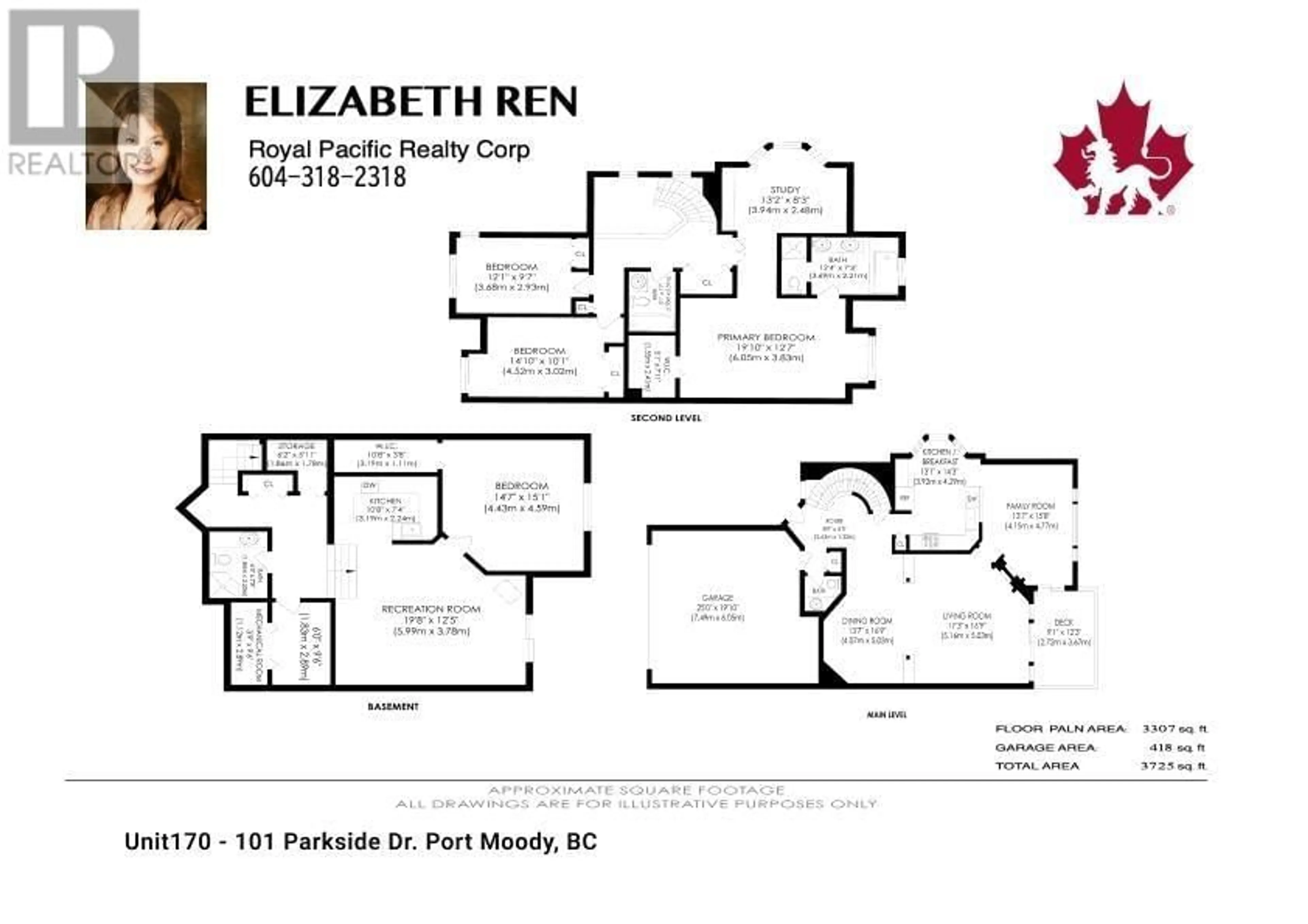 Floor plan for 170 - 101 PARKSIDE DRIVE, Port Moody British Columbia V3H4W6
