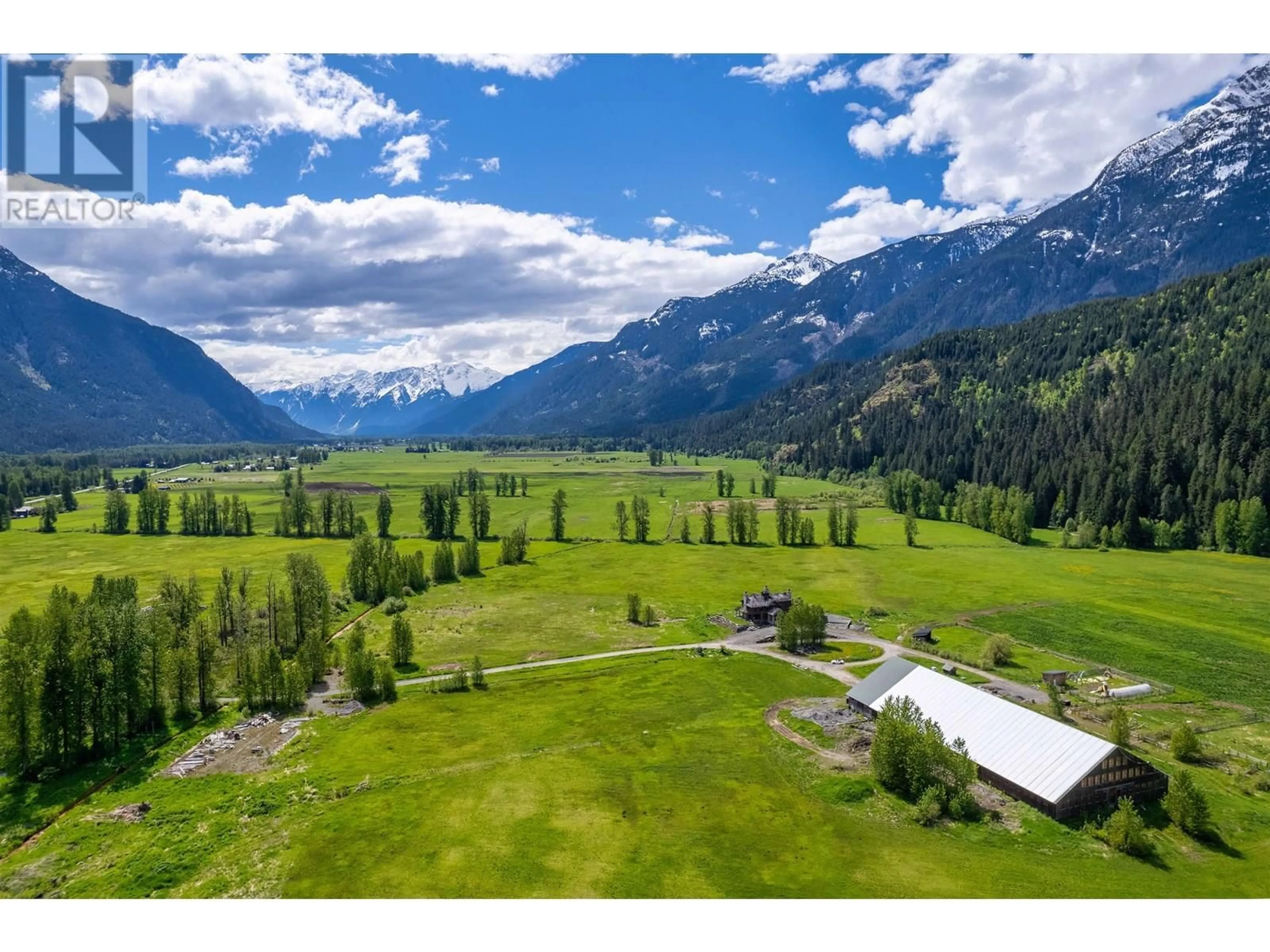 A pic from outside/outdoor area/front of a property/back of a property/a pic from drone, mountain view for 9115 PEMBERTON MEADOWS ROAD, Pemberton British Columbia V0N2L2
