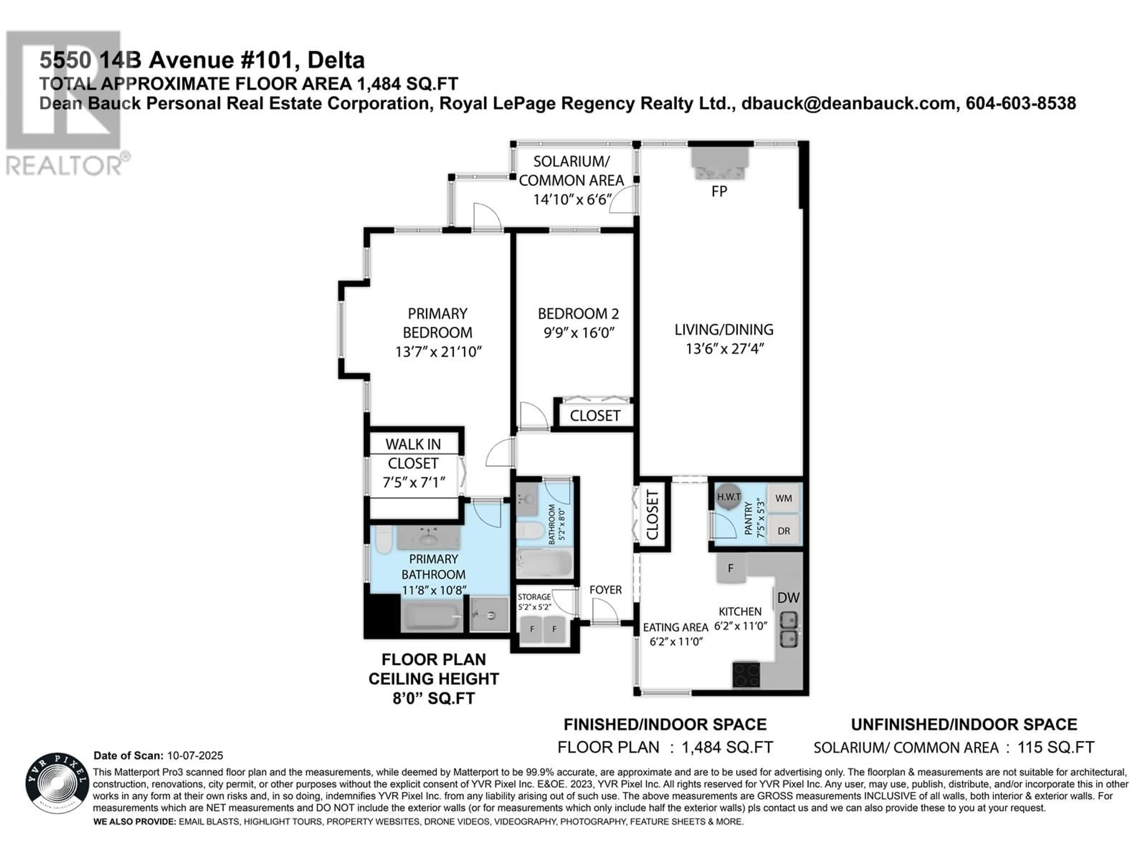 Floor plan for 101 - 5550 14B AVENUE, Delta British Columbia V4M2G6