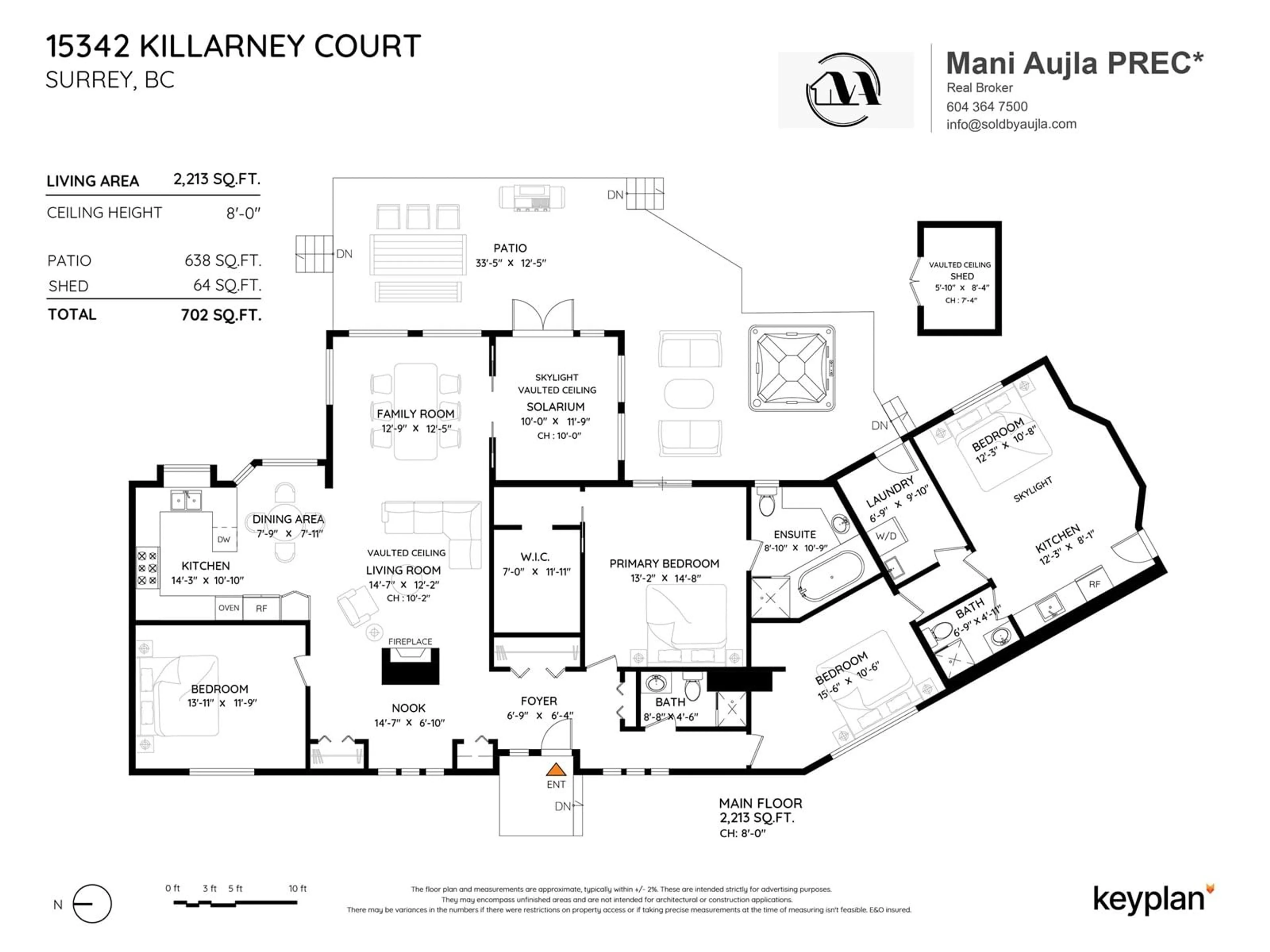 Floor plan for 15342 KILLARNEY, Surrey British Columbia V3S6P9