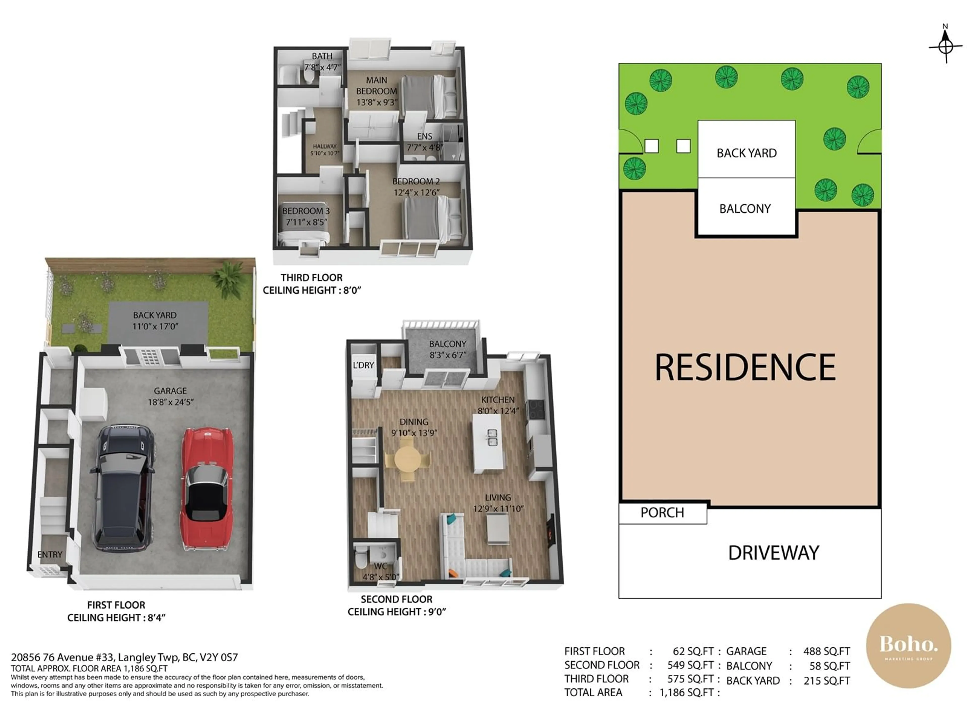 Floor plan for 33 - 20856 76, Langley British Columbia V2Y0S7