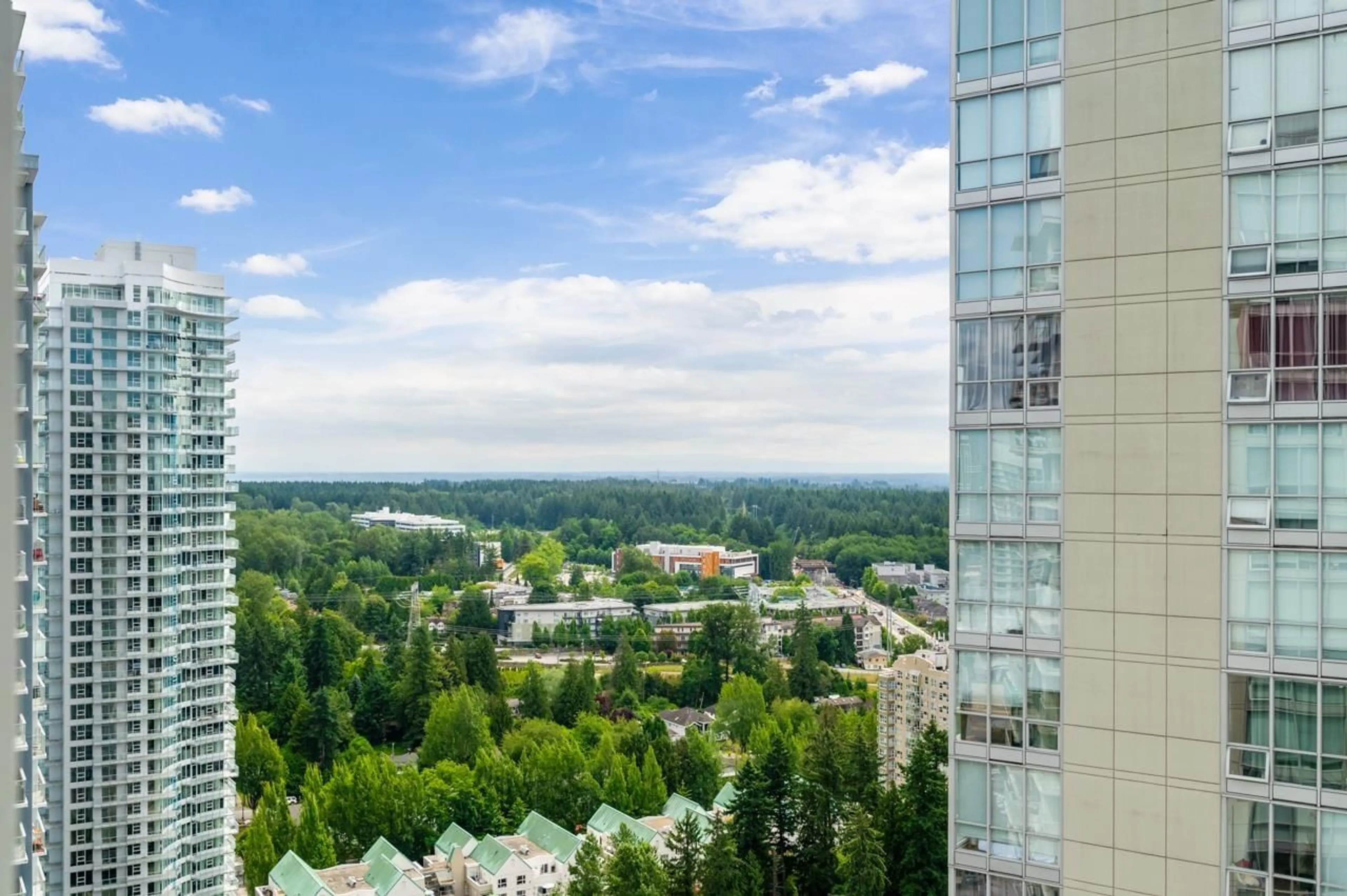 Patio, city buildings view from balcony for 3201 - 13688 100, Surrey British Columbia V3T0G5