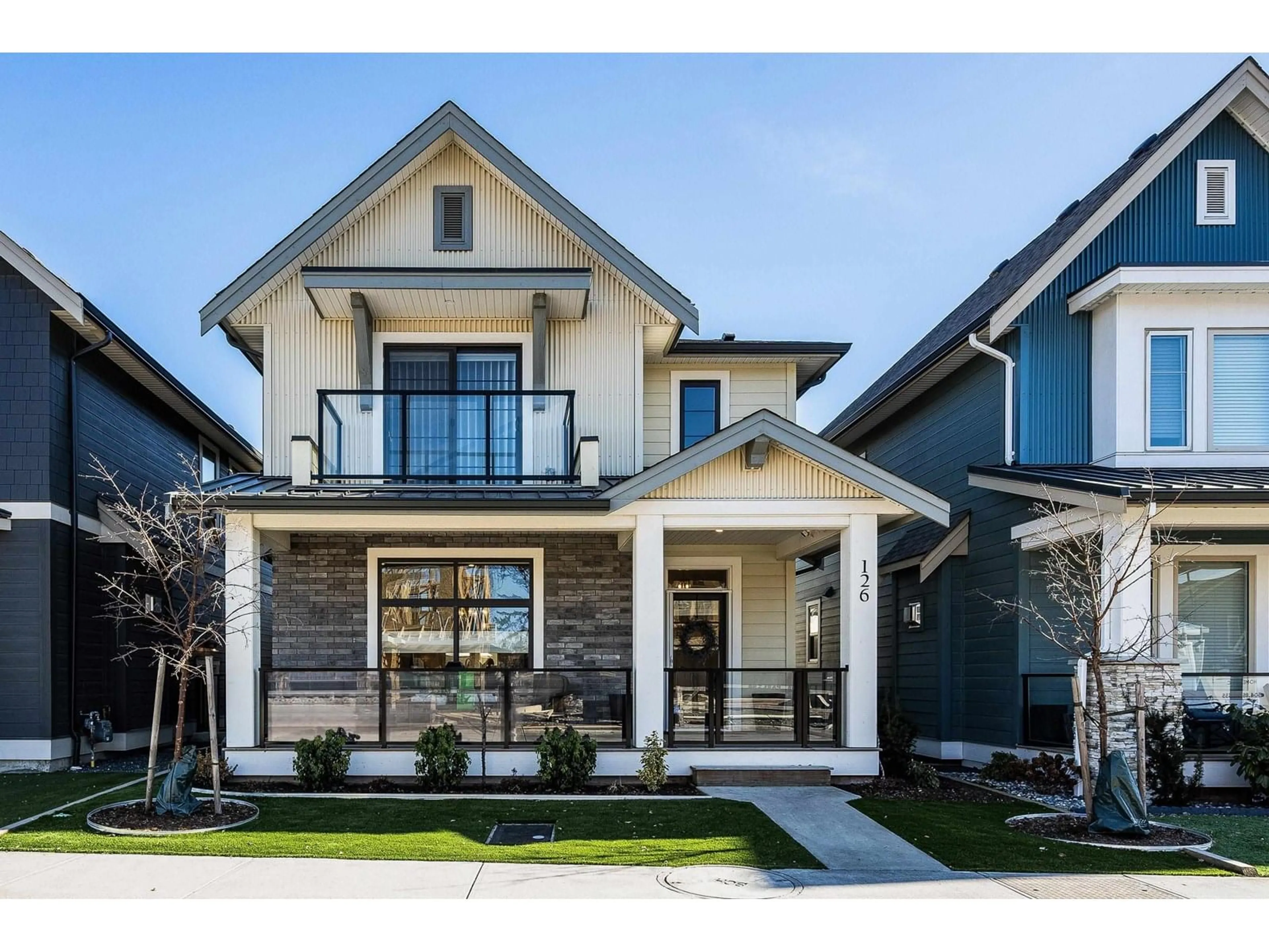Home with brick exterior material, street for 126 - 46211 PROMONTORY ROAD, Chilliwack British Columbia V2R6E5