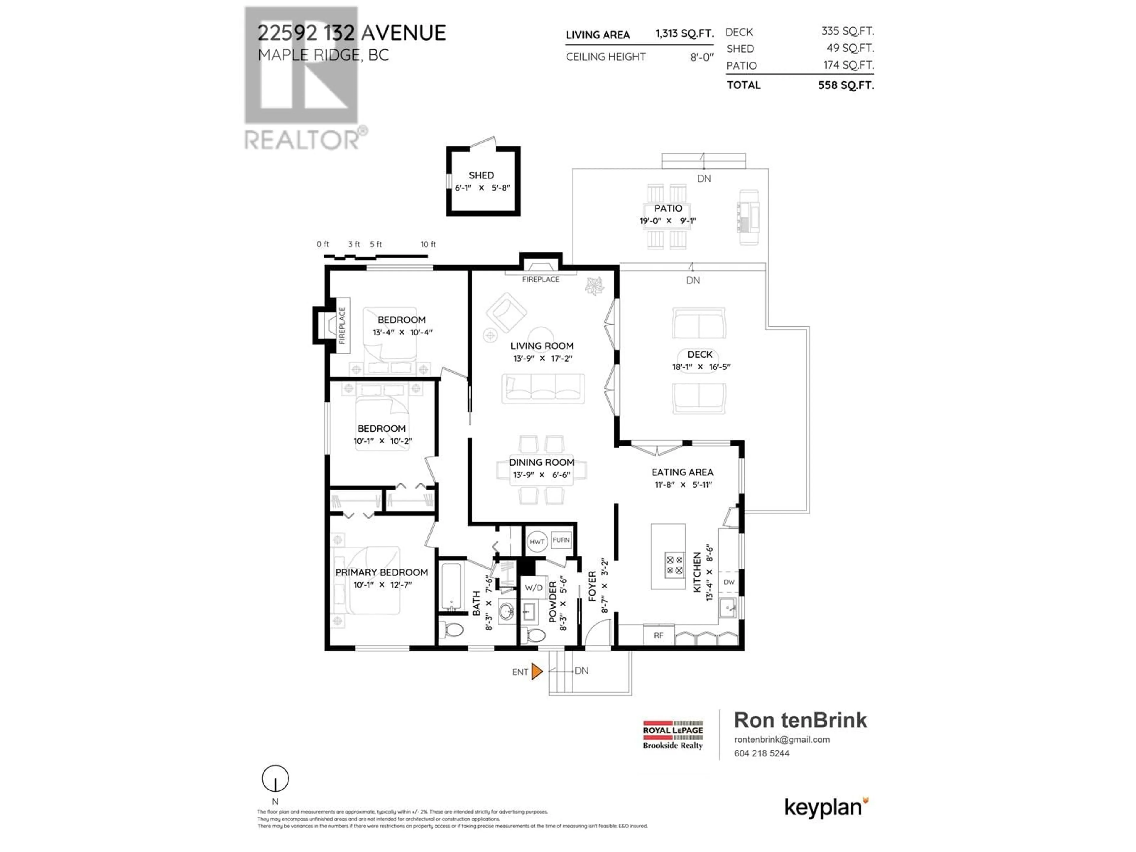Floor plan for 22592 132 AVENUE, Maple Ridge British Columbia V4R2R2