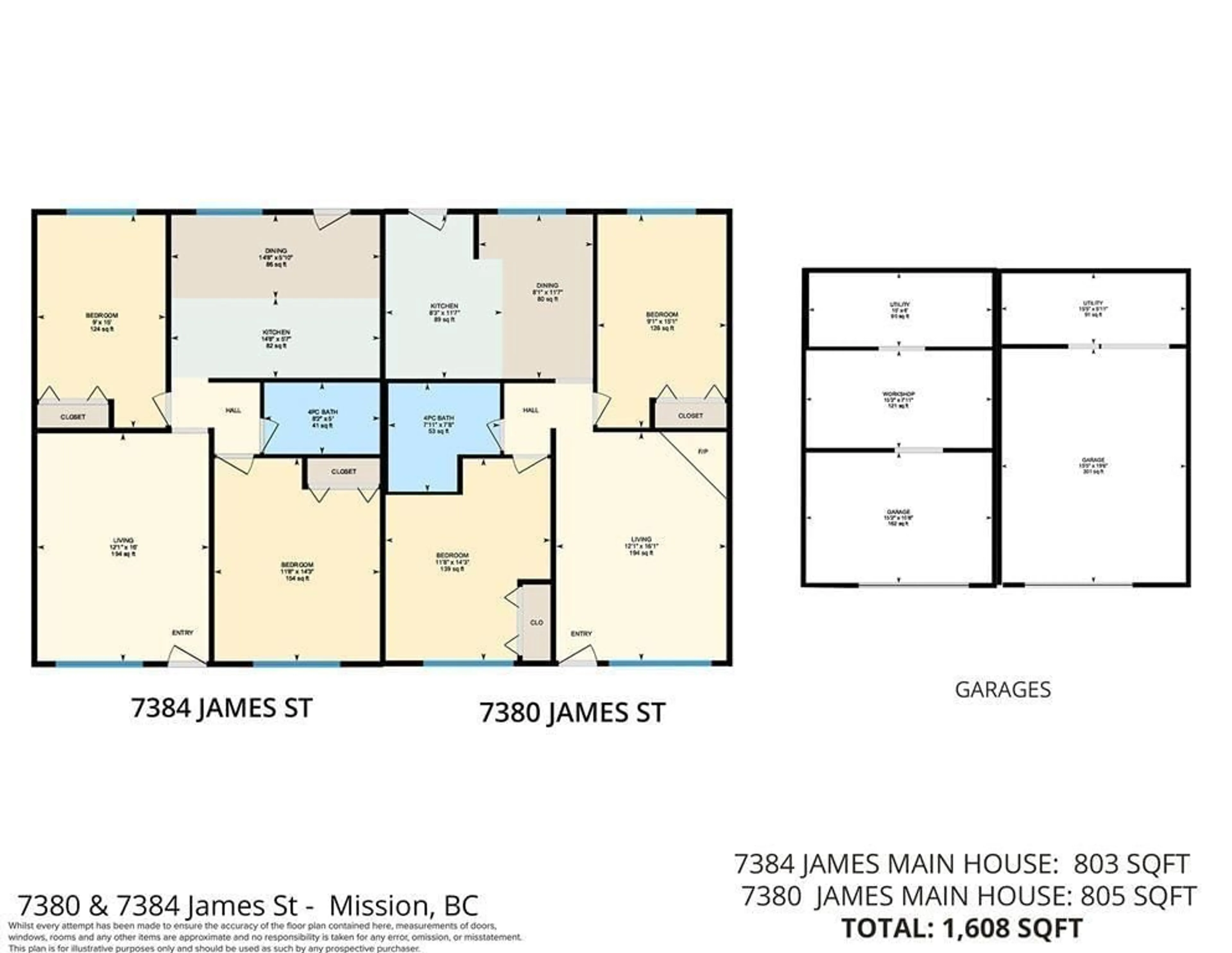 Floor plan for 7380 JAMES, Mission British Columbia V2V3V6