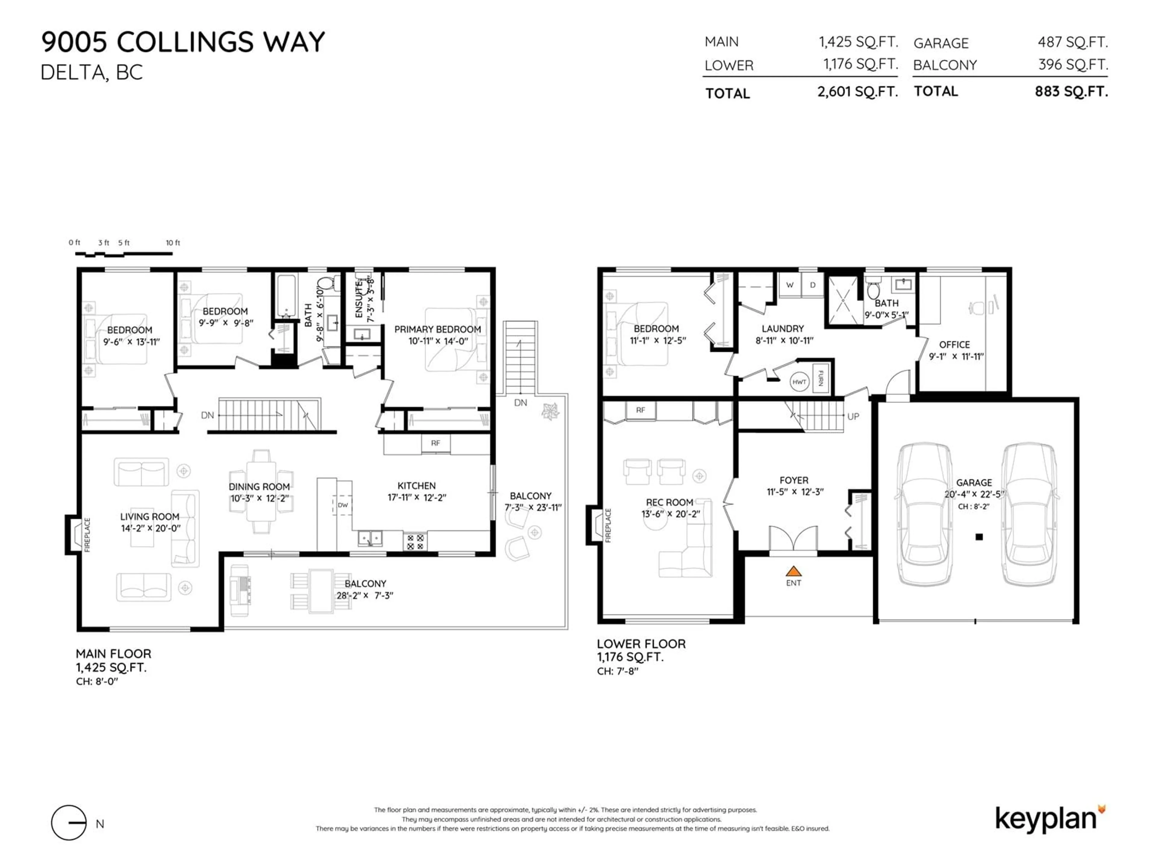 Floor plan for 9005 COLLINGS, Delta British Columbia V4C7E8