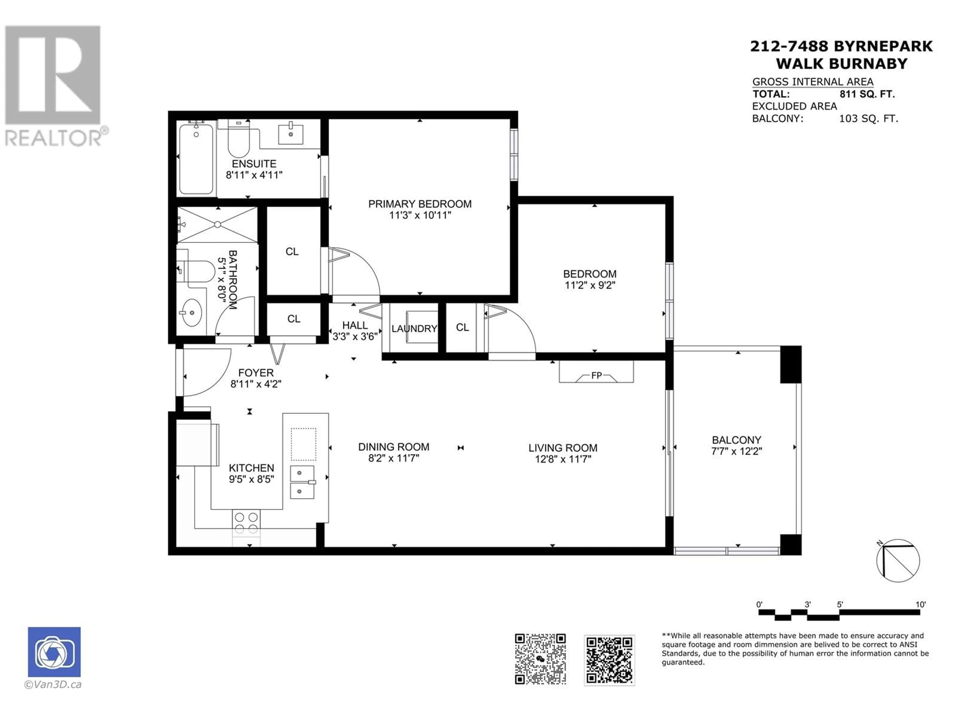 Floor plan for 212 - 7488 BYRNEPARK WALK, Burnaby British Columbia V3N0B6
