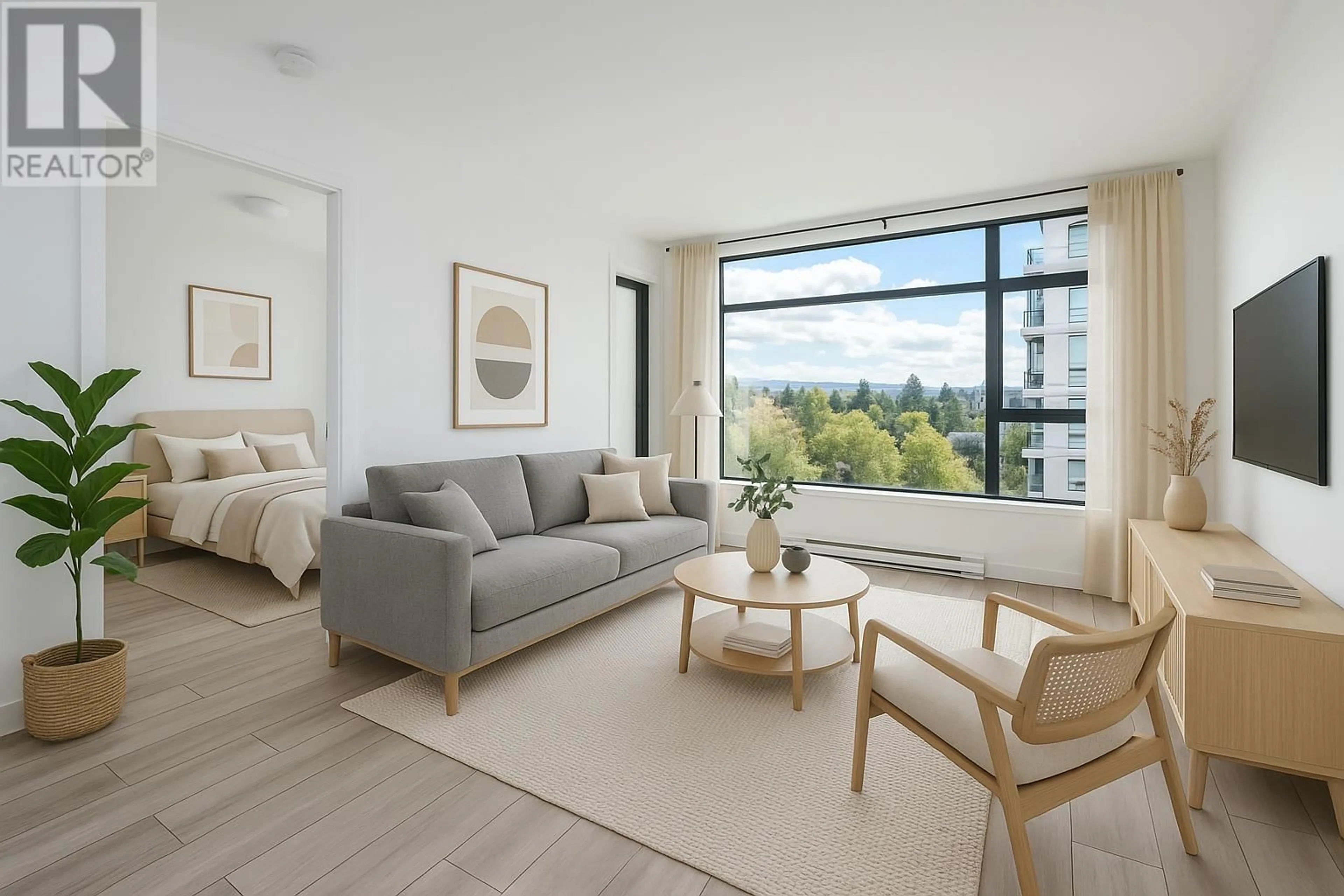 Living room with furniture, unknown for 1410 - 5380 OBEN STREET, Vancouver British Columbia V5R6H7