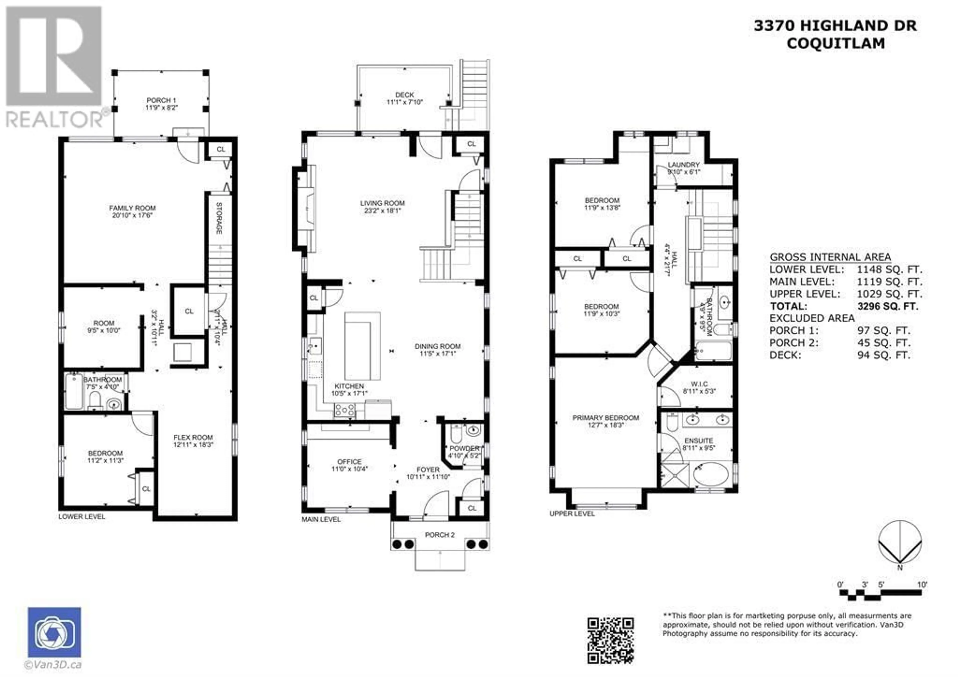 Floor plan for 3370 HIGHLAND DRIVE, Coquitlam British Columbia V3E0B3