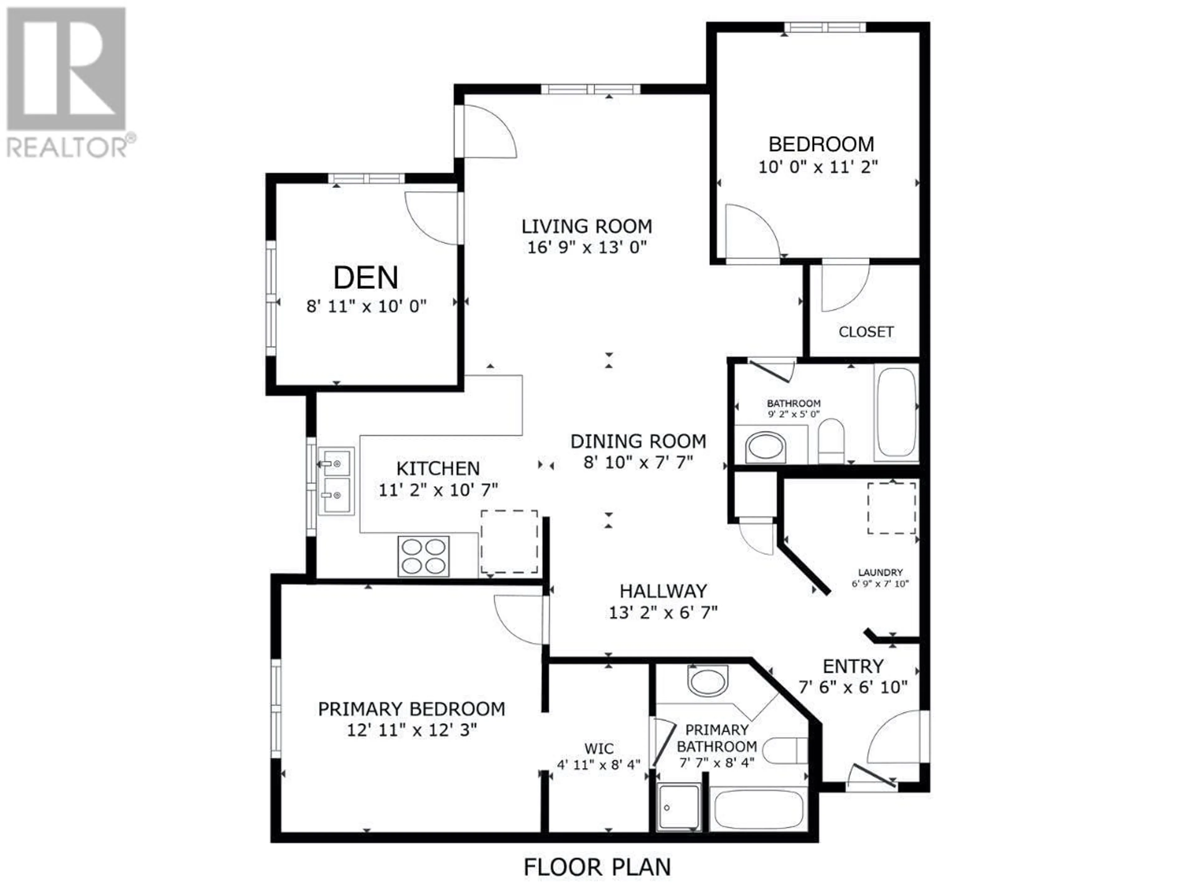 Floor plan for 404 - 11205 105 AVENUE, Fort St. John British Columbia V1J0L3