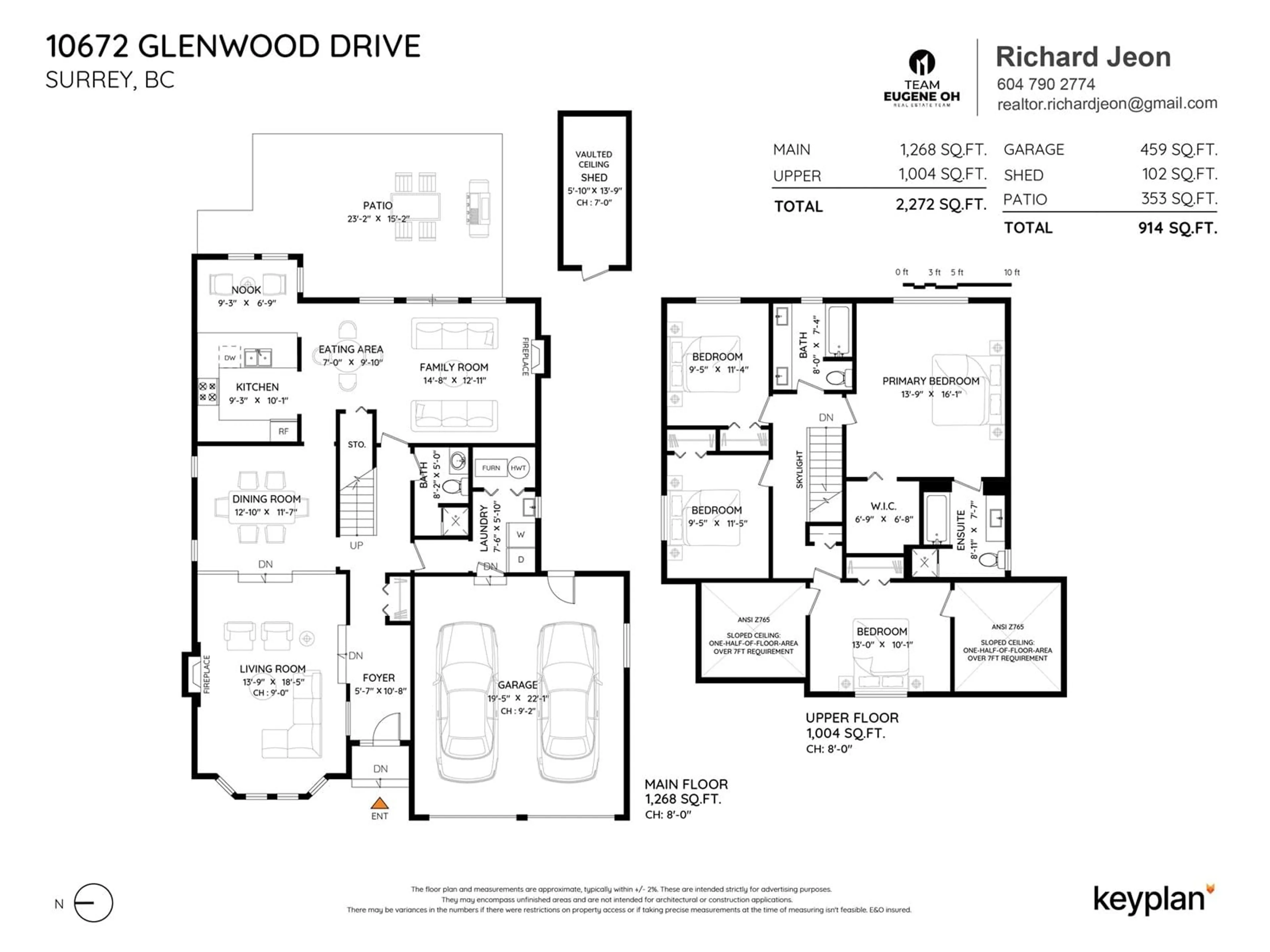Floor plan for 10672 GLENWOOD, Surrey British Columbia V4N1T6