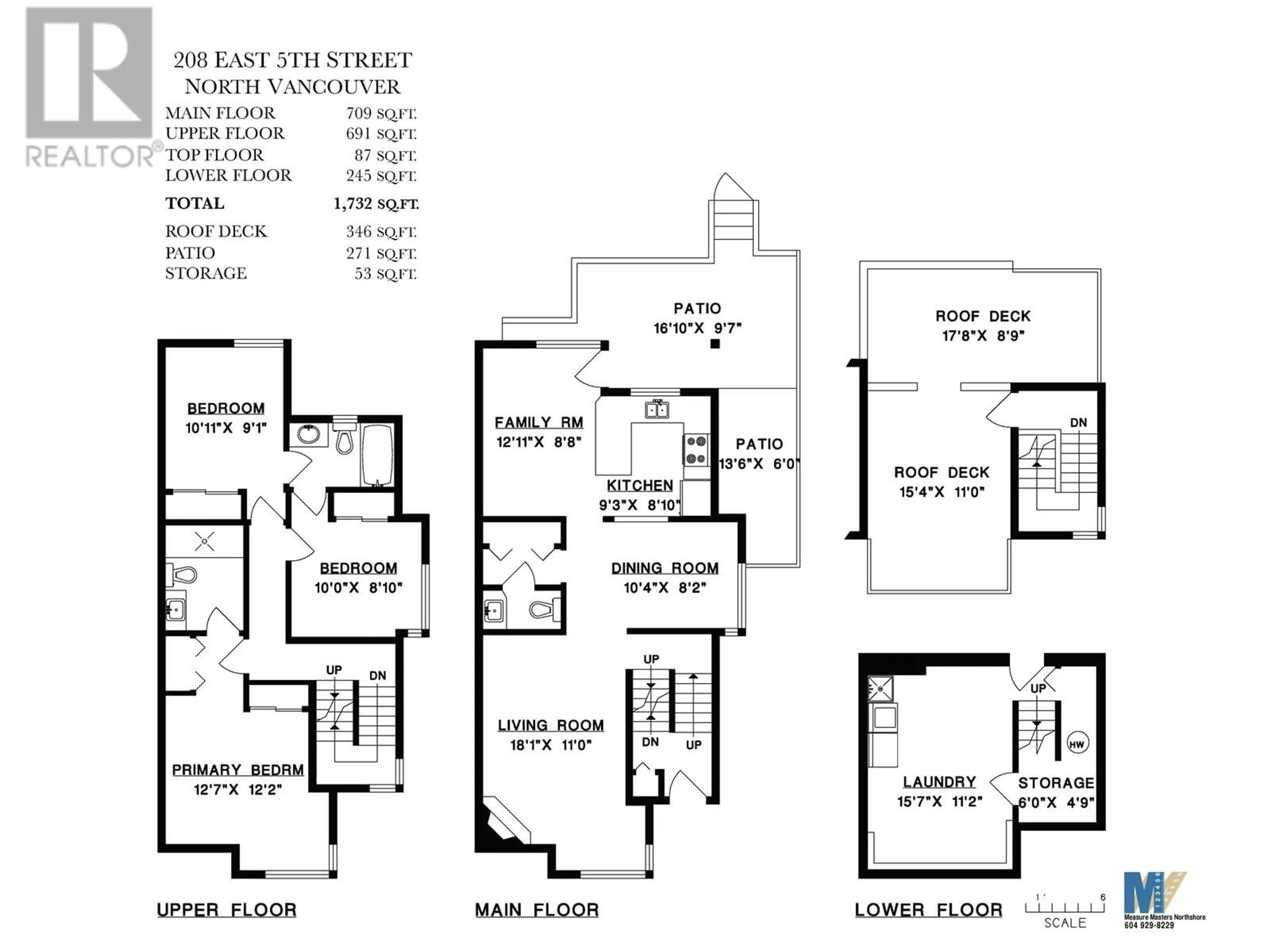 Floor plan for 208 5TH STREET, North Vancouver British Columbia V7L1L7