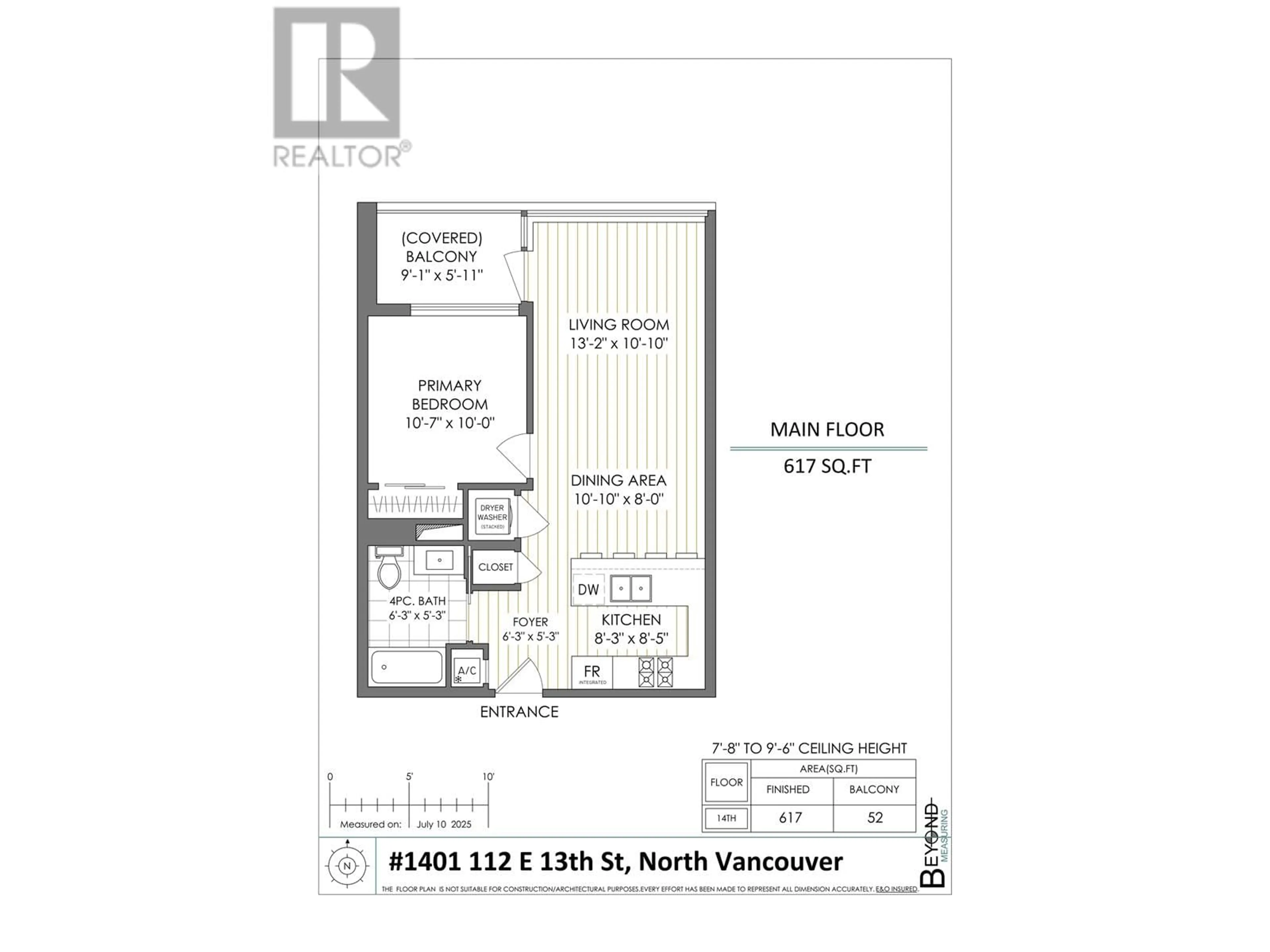 Floor plan for 1401 - 112 13TH STREET, North Vancouver British Columbia V7L0E4