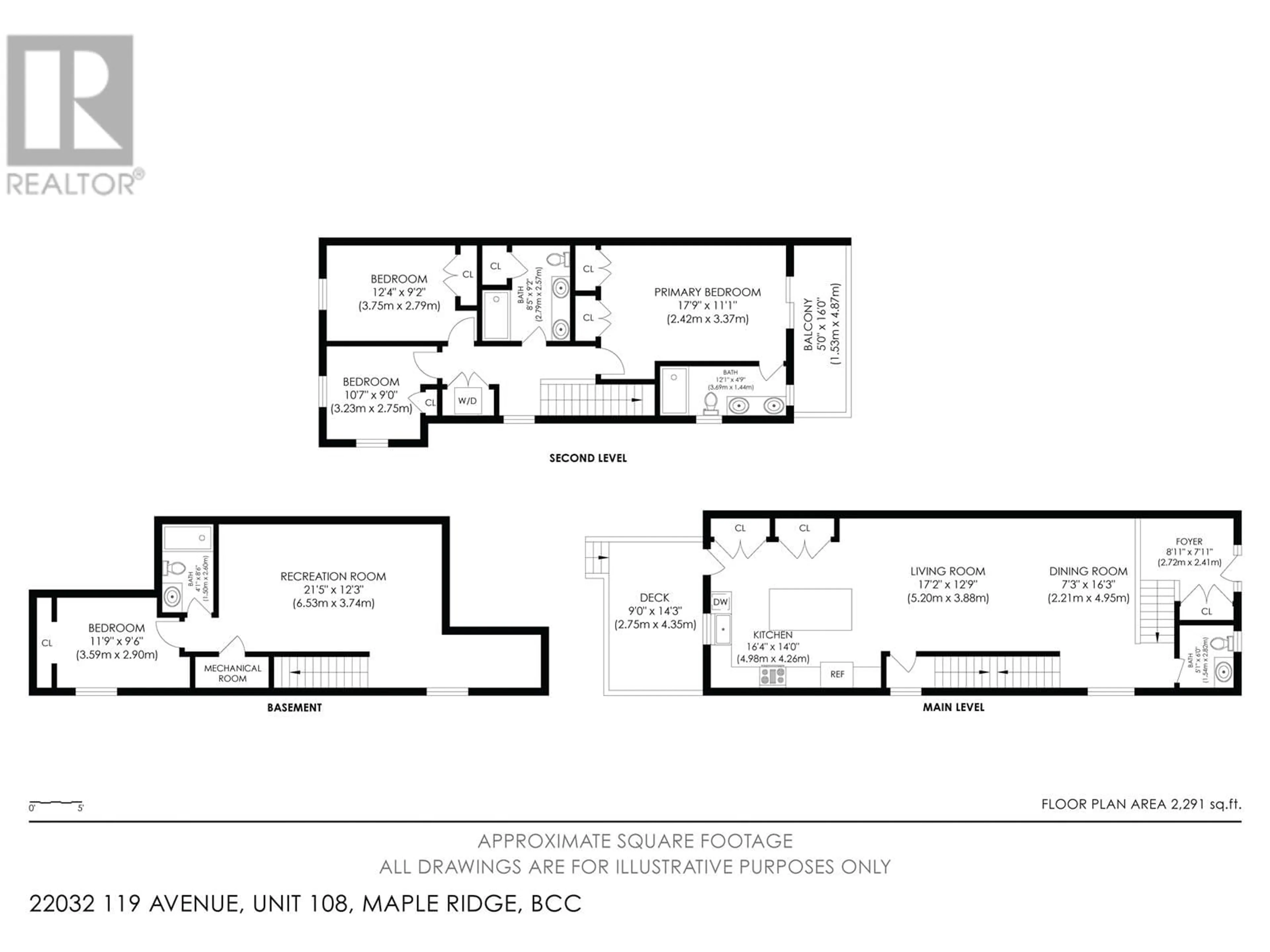 Floor plan for 108 - 22032 119 AVENUE, Maple Ridge British Columbia V2X2Y4