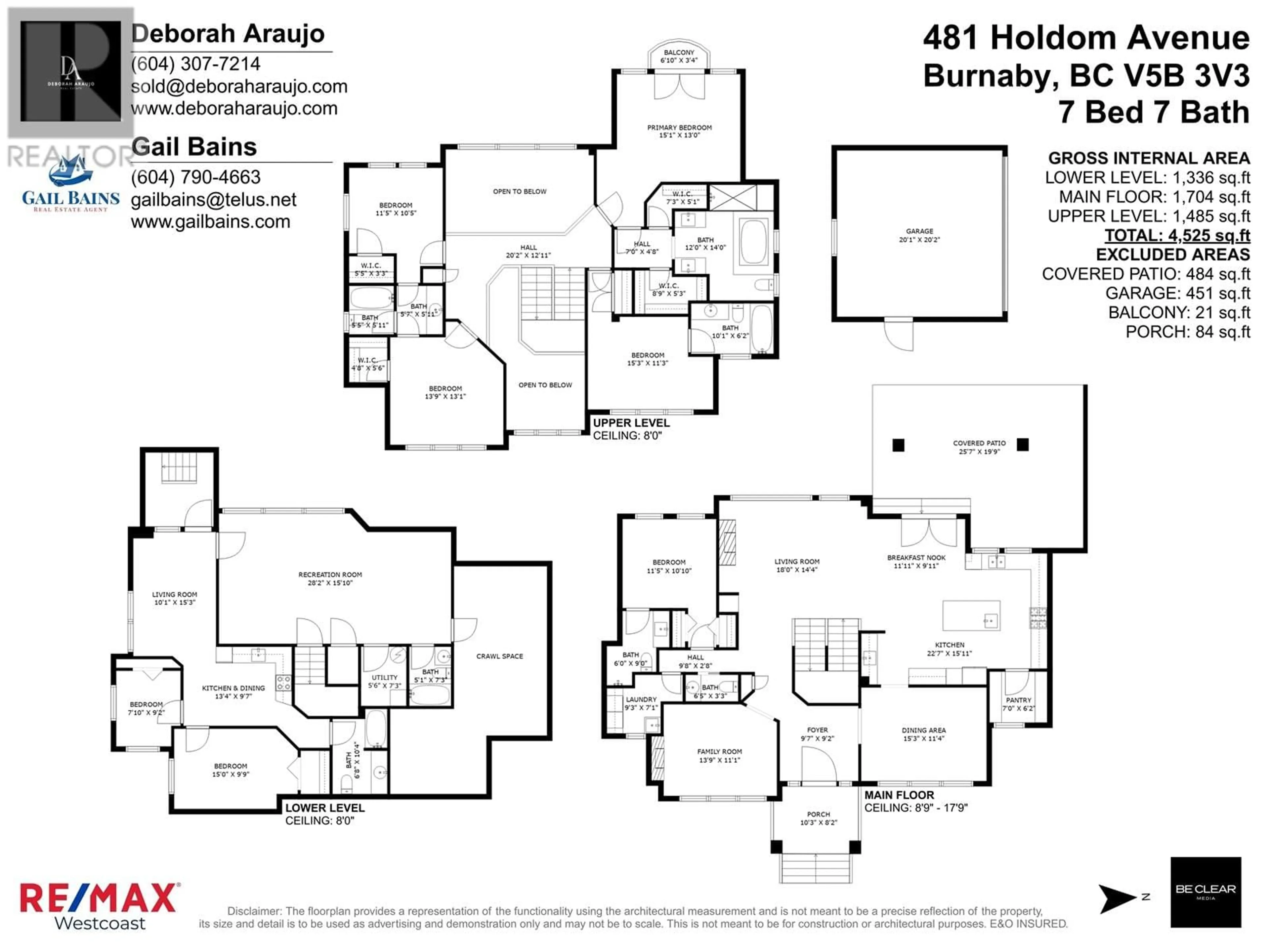 Floor plan for 481 HOLDOM AVENUE, Burnaby British Columbia V5B3V3