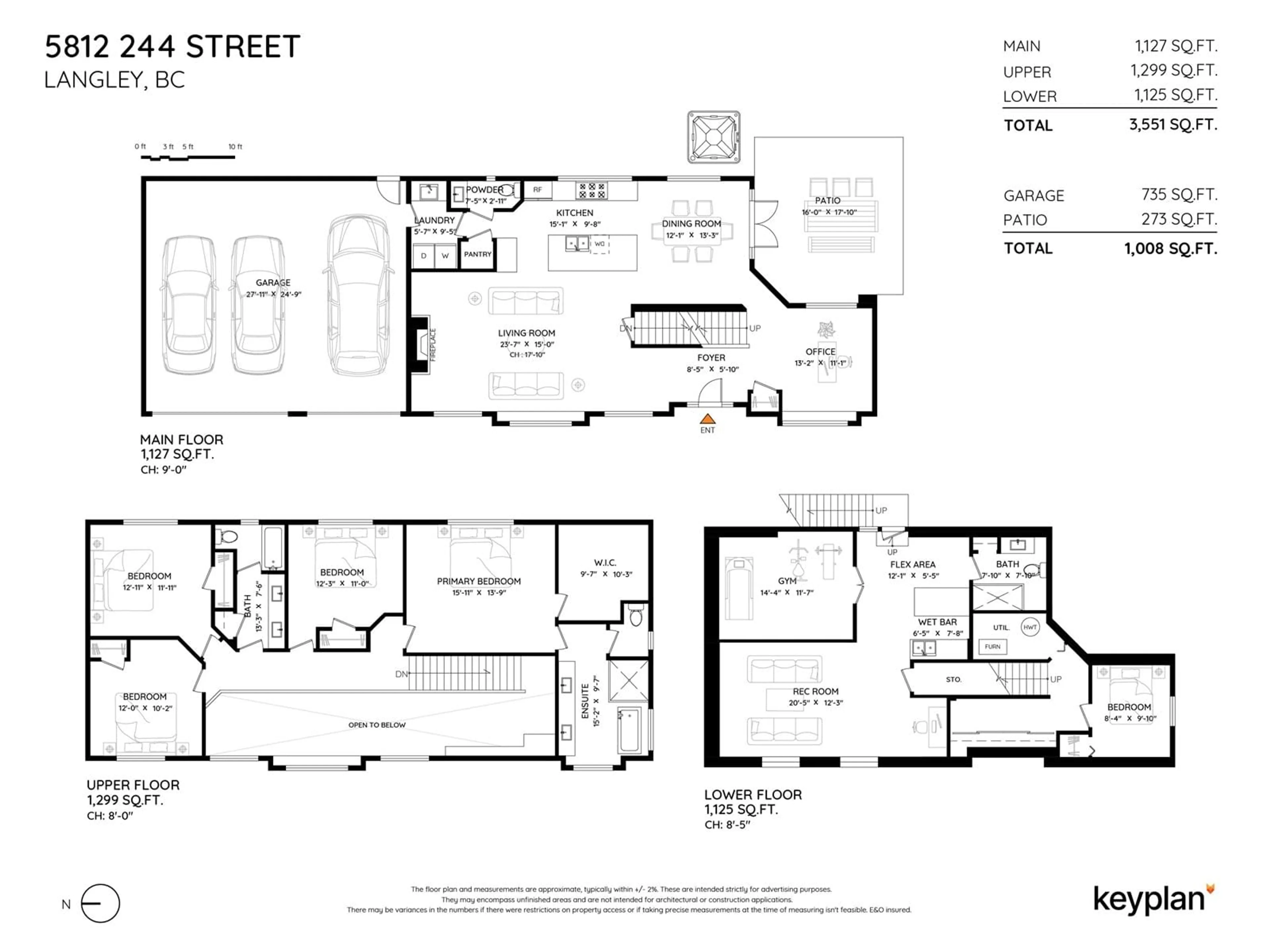 Floor plan for 5812 244, Langley British Columbia V2Z1G6