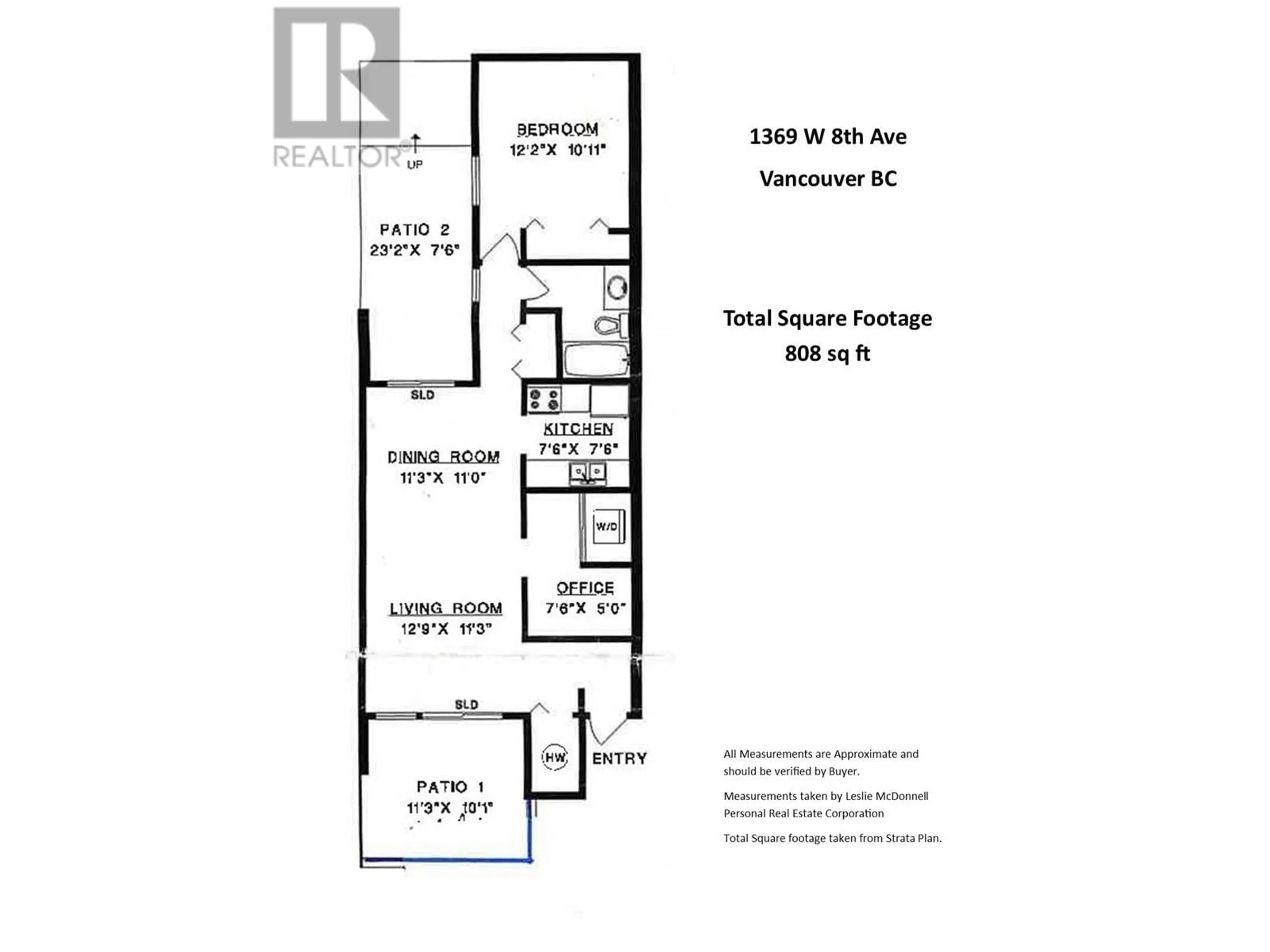 Floor plan for 1369 8TH AVENUE, Vancouver British Columbia V6H3W4