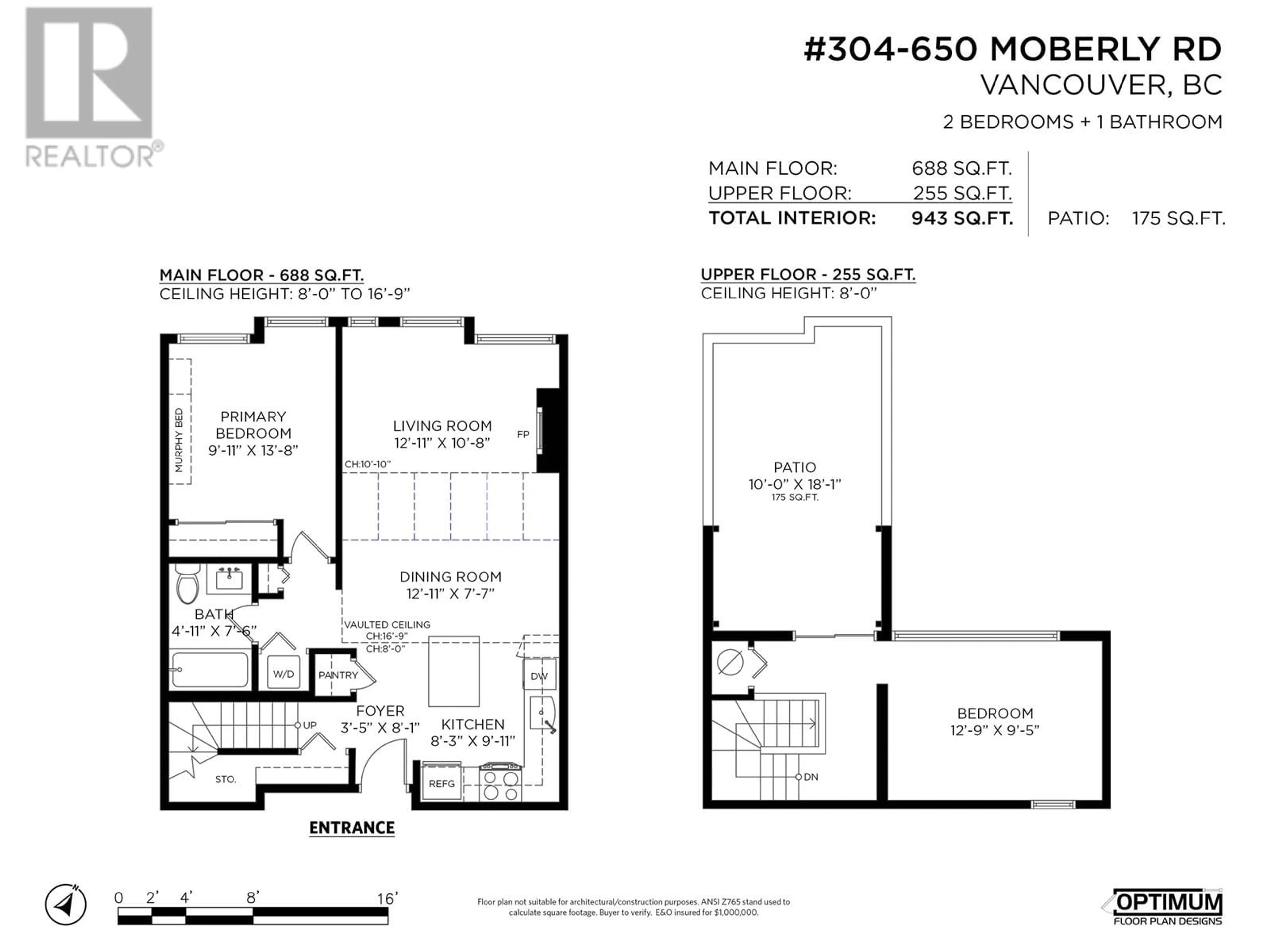 Floor plan for 304 - 650 MOBERLY ROAD, Vancouver British Columbia V5Z4J1