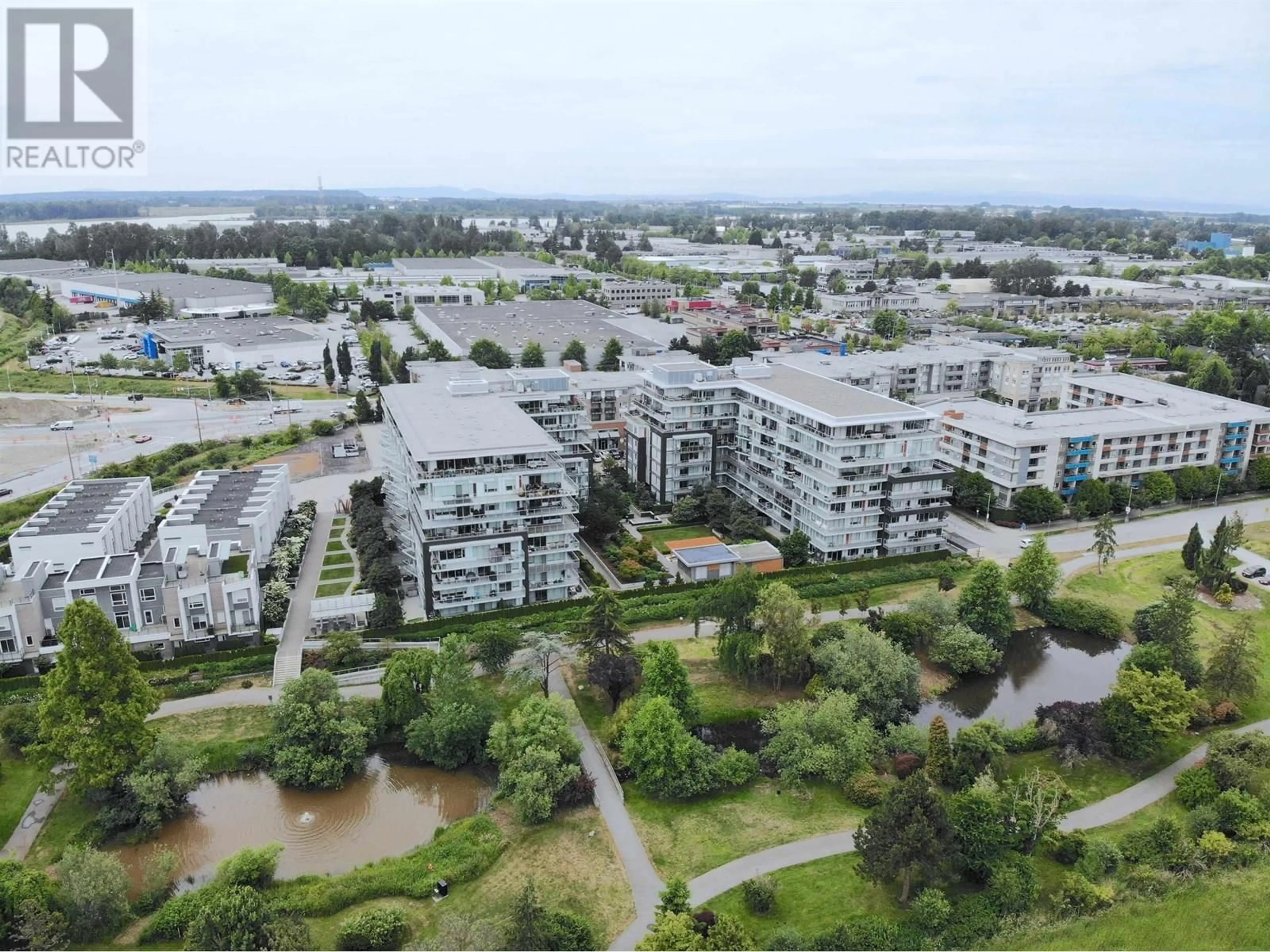 A pic from outside/outdoor area/front of a property/back of a property/a pic from drone, city buildings view from balcony for 322 - 12339 STEVESTON HIGHWAY, Richmond British Columbia V6W0B4