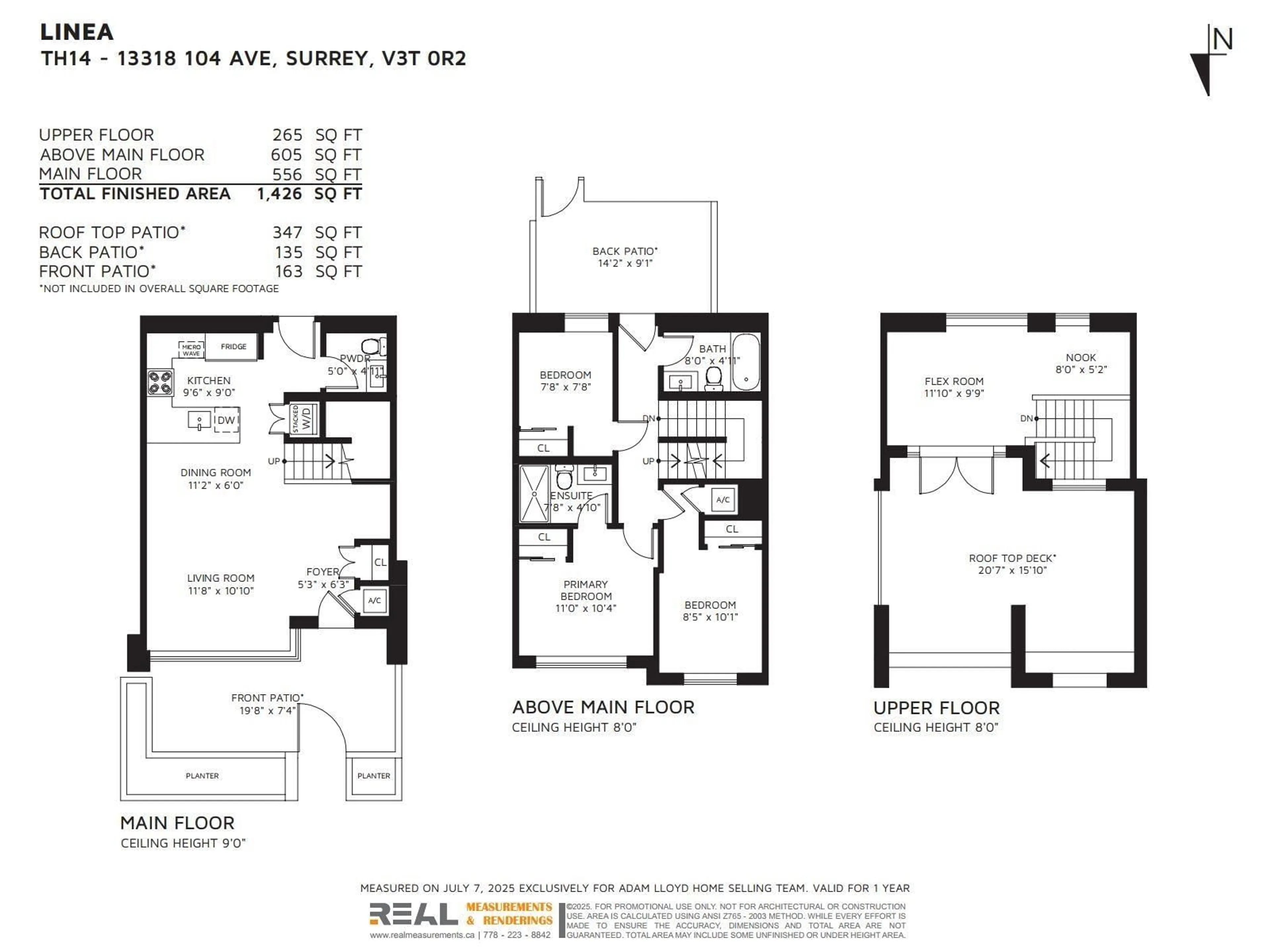 Floor plan for TH14 - 13318 104, Surrey British Columbia V3T0R2