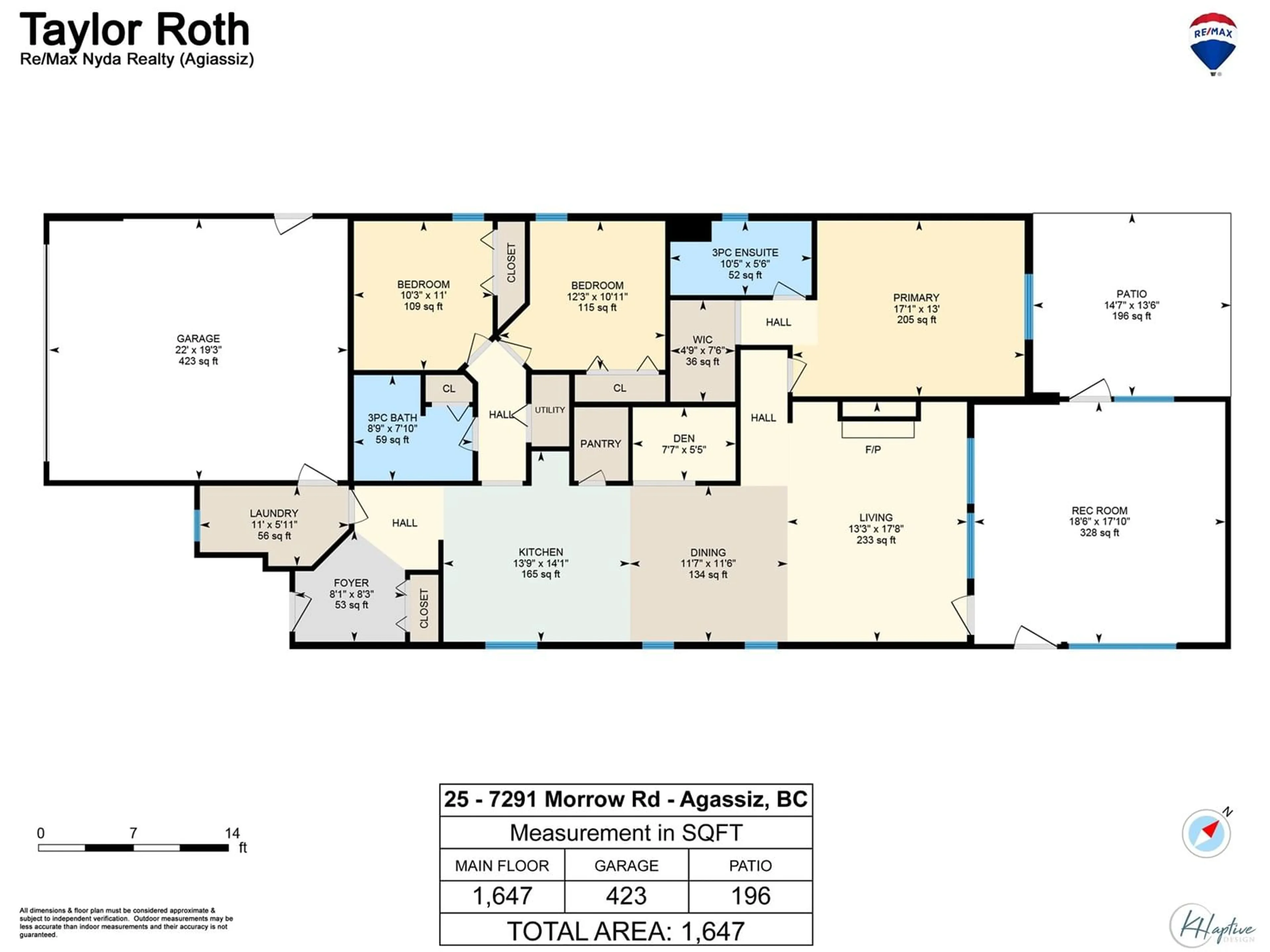 Floor plan for 25 - 7291 MORROW ROAD, Agassiz British Columbia V0M1A2