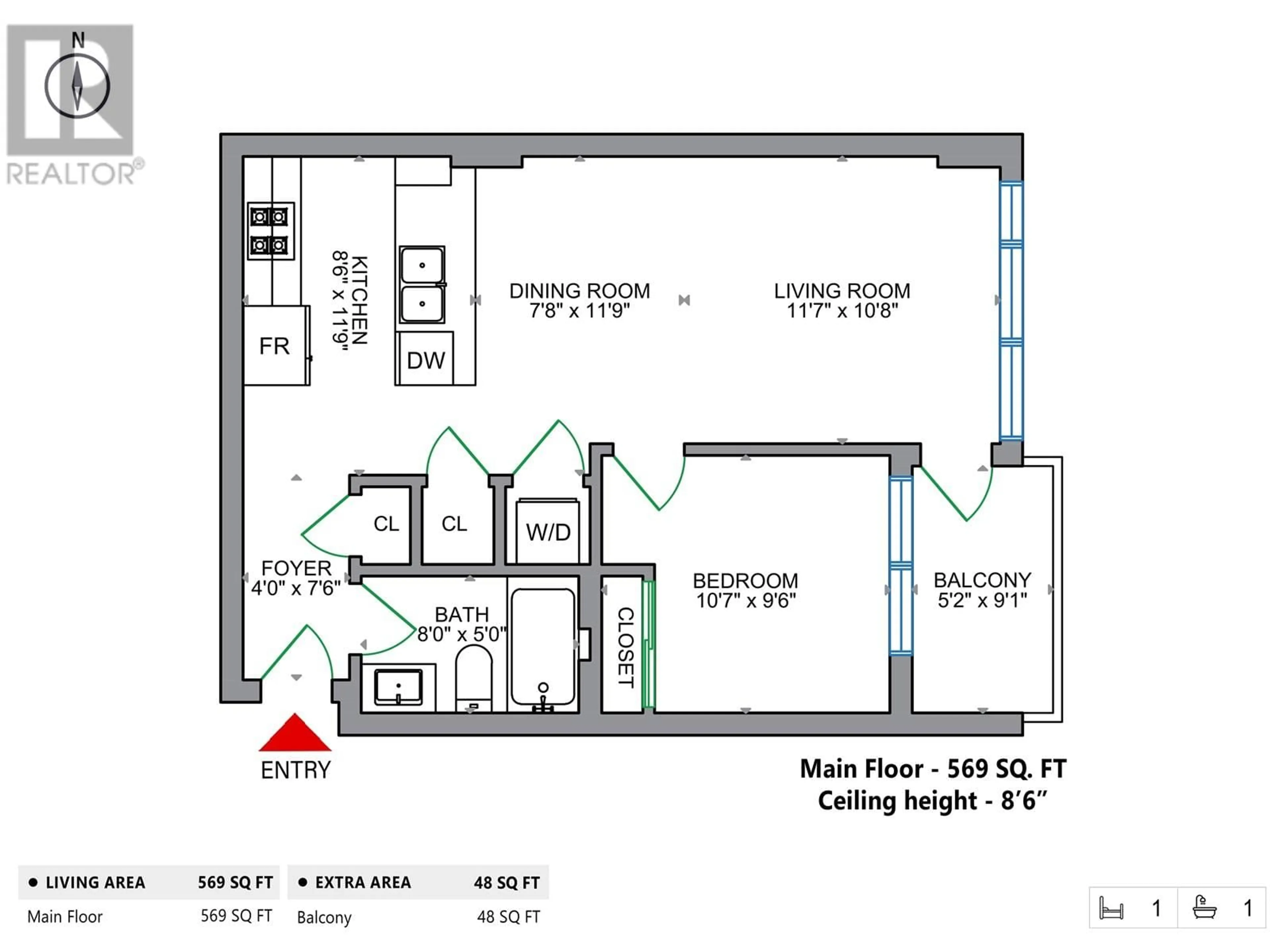 Floor plan for 2101 - 125 14TH STREET, North Vancouver British Columbia V7L0E6