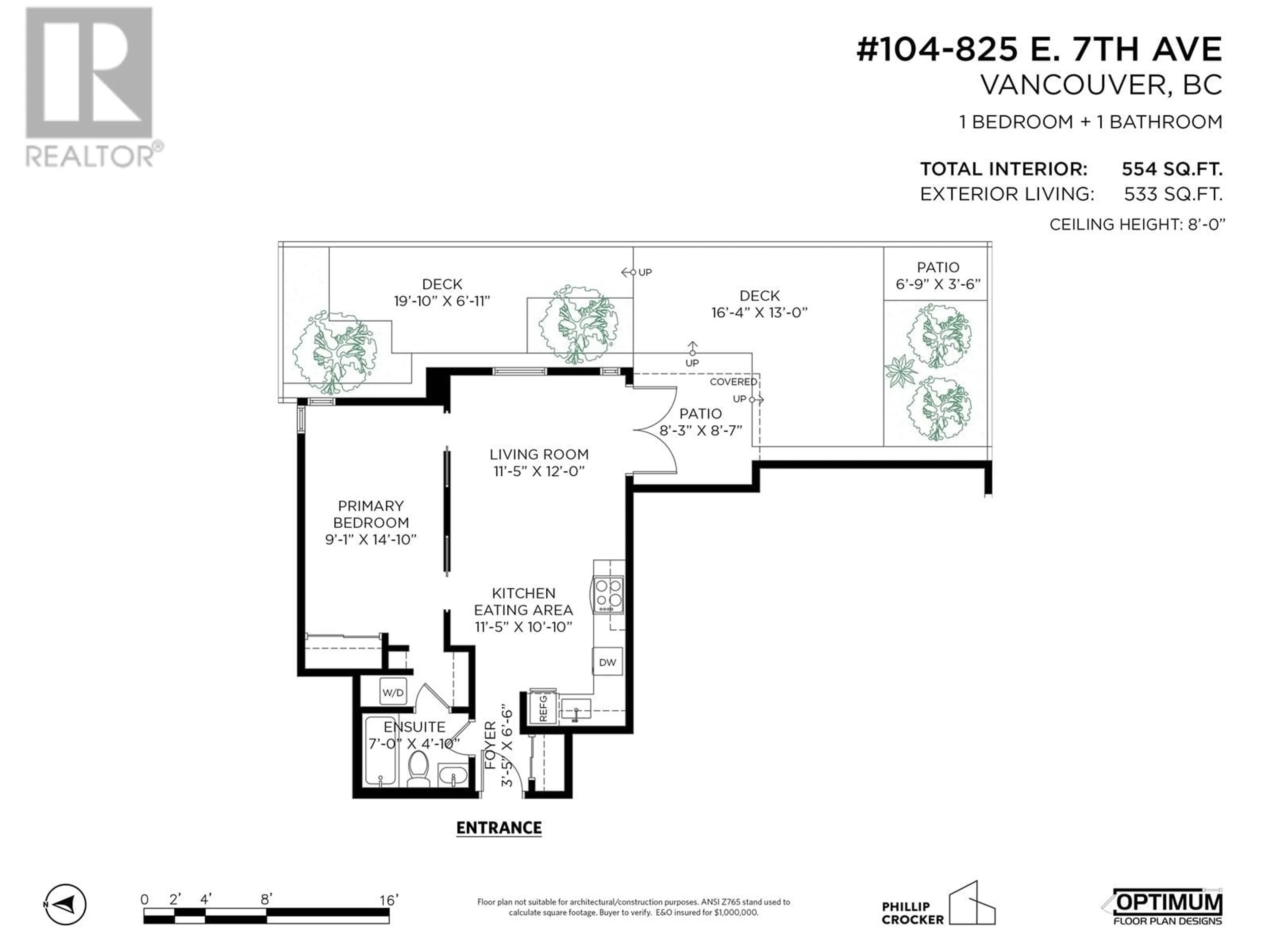 Floor plan for 104 - 825 7TH AVENUE, Vancouver British Columbia V5T1P4