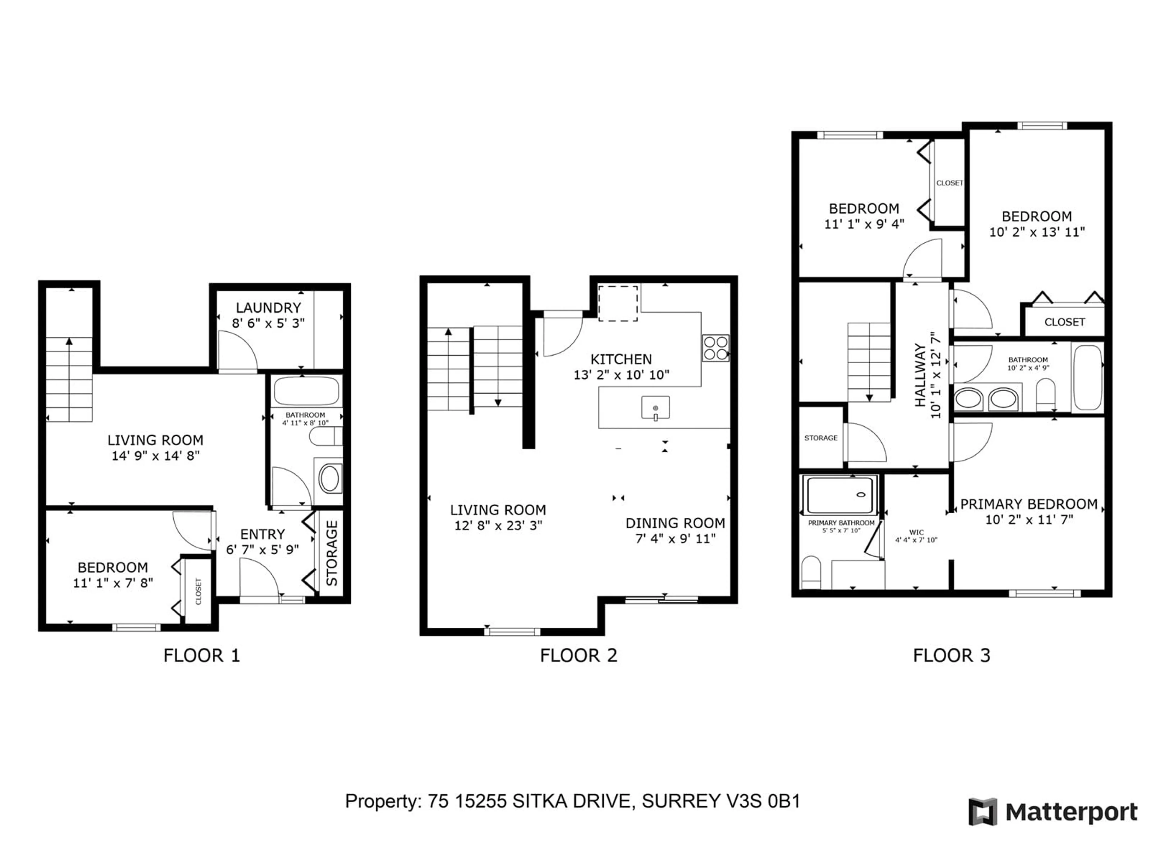 Floor plan for 75 - 15255 SITKA, Surrey British Columbia V3S0B1