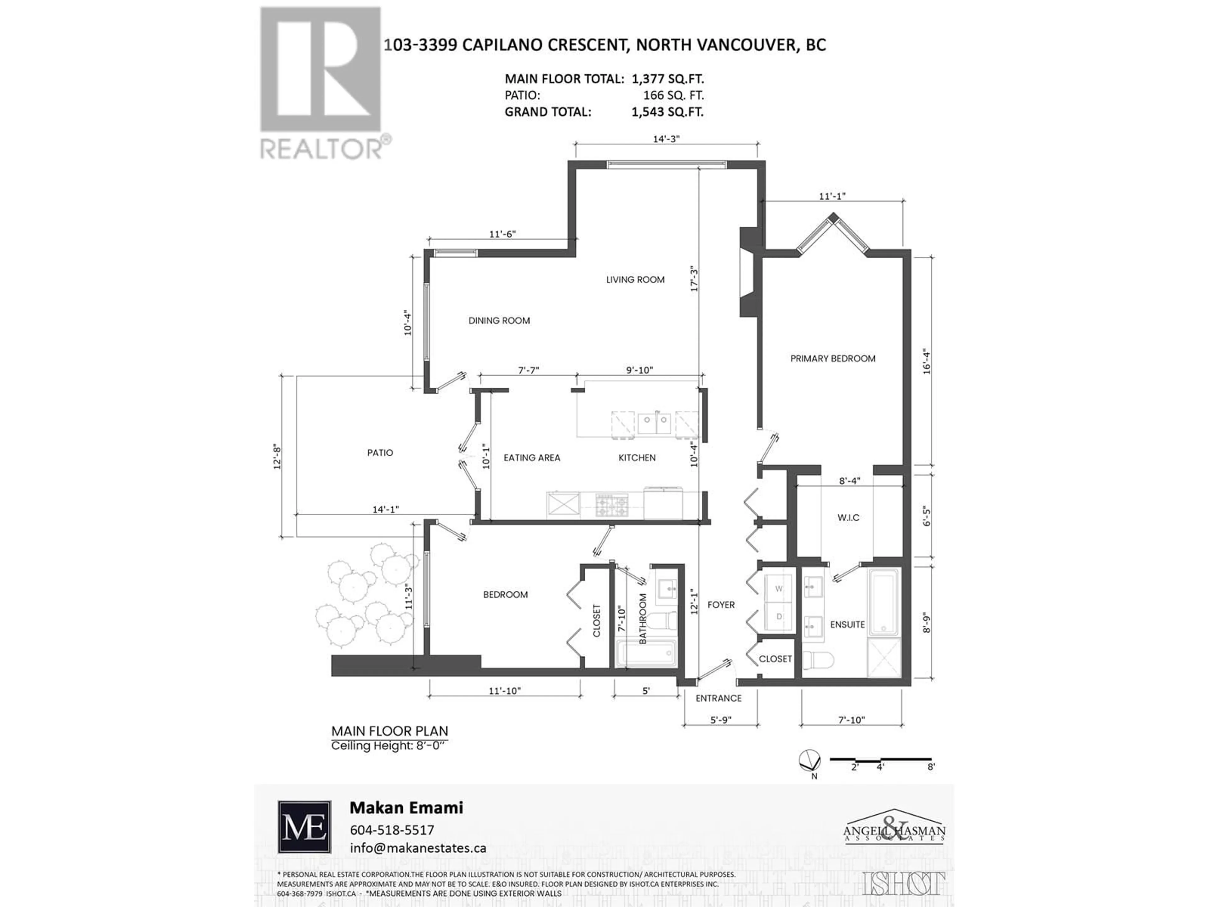 Floor plan for 103 - 3399 CAPILANO CRESCENT, North Vancouver British Columbia V7R4W7