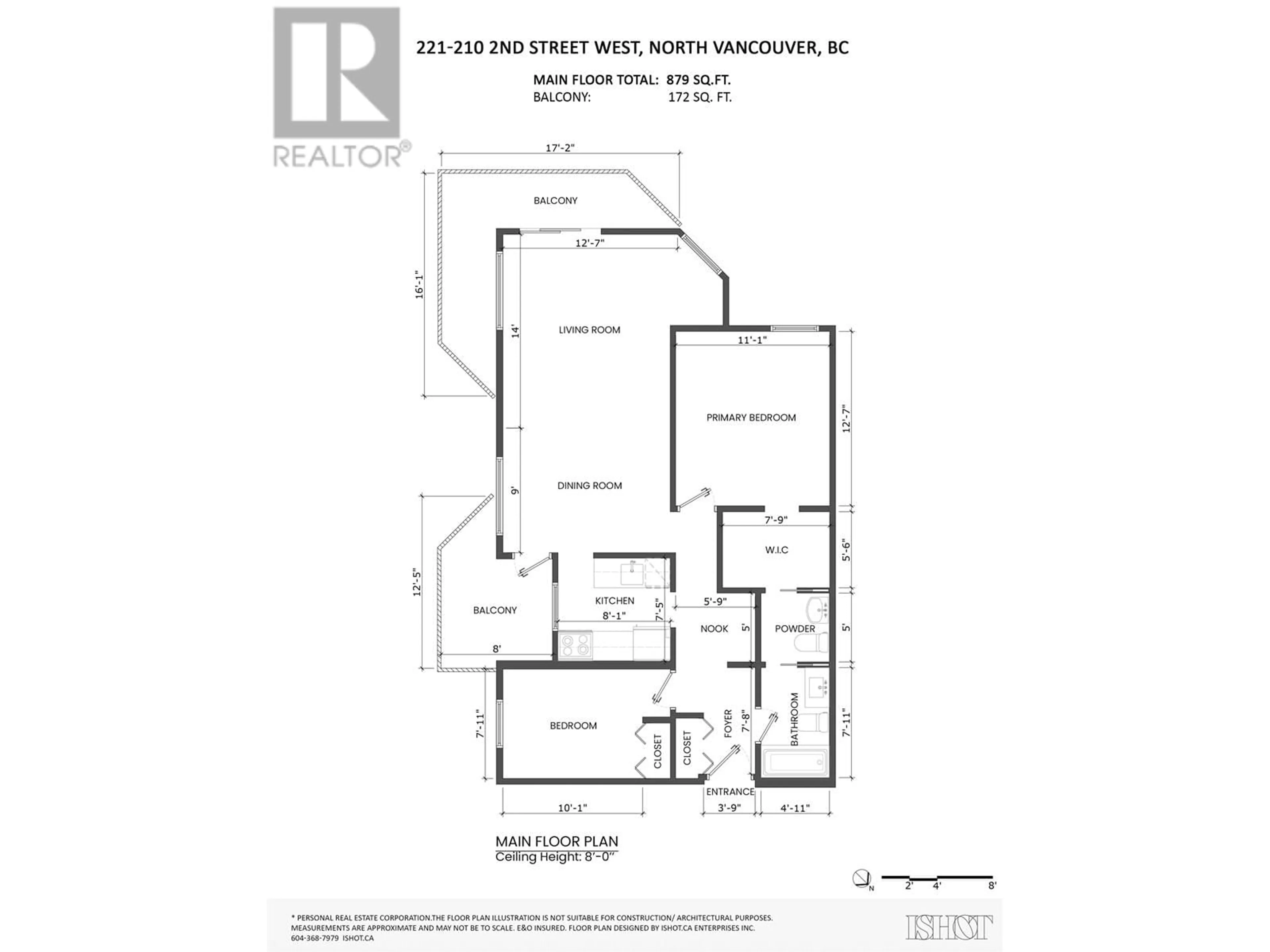 Floor plan for 221 - 210 2ND STREET, North Vancouver British Columbia V7M1C6