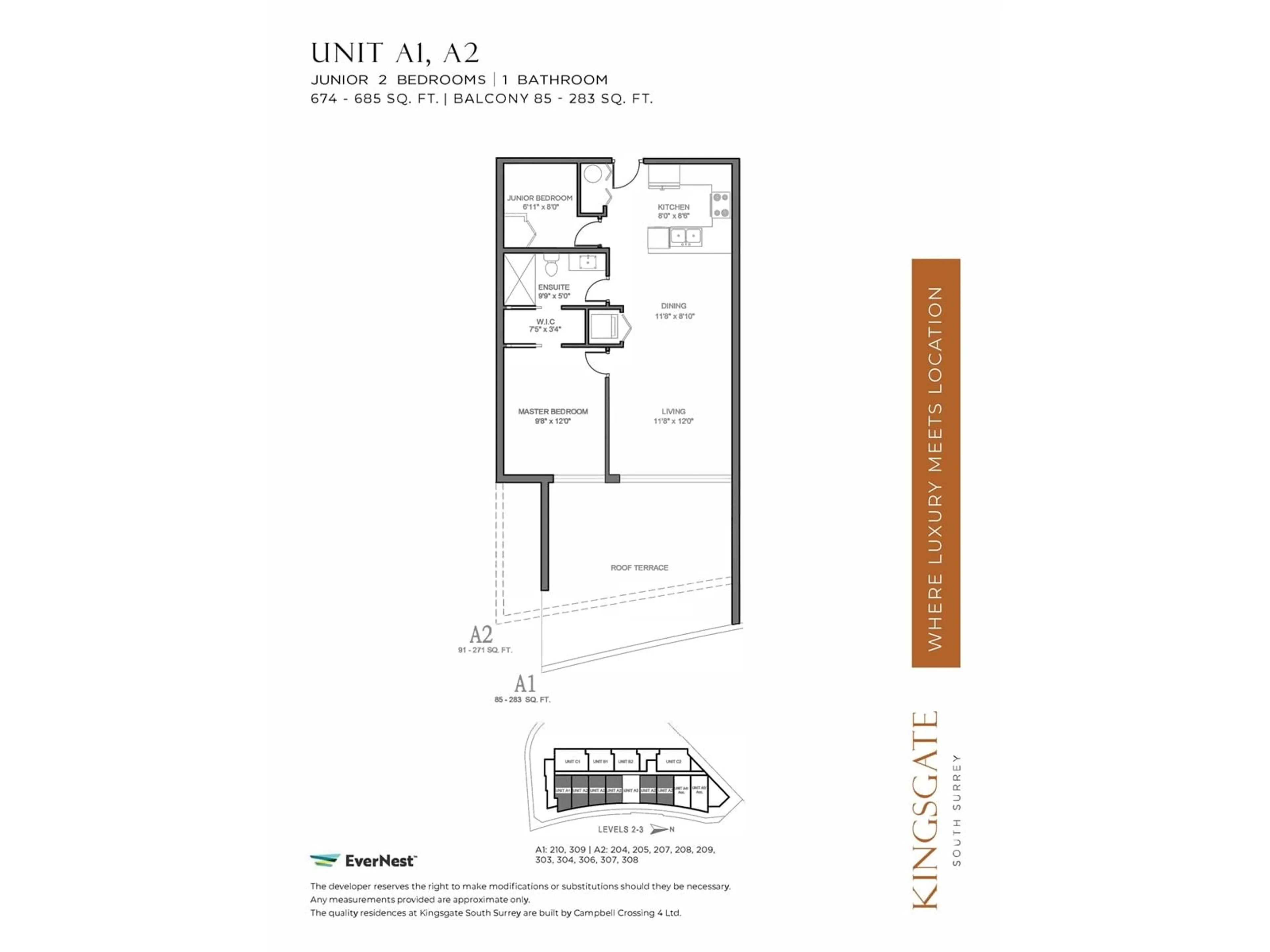 Floor plan for 308 - 2233 156 STREET, Surrey British Columbia V4A4V3